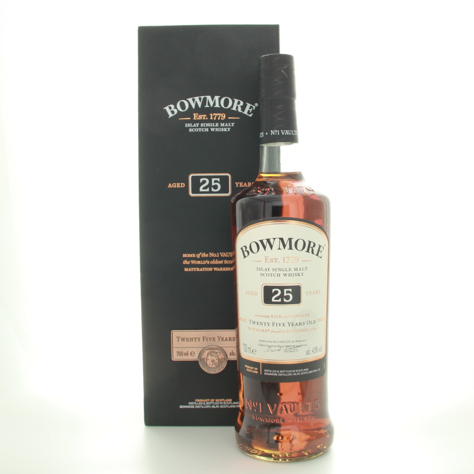 Bowmore 25 Year Old 70cl 43% Whisky Scotland Islay 