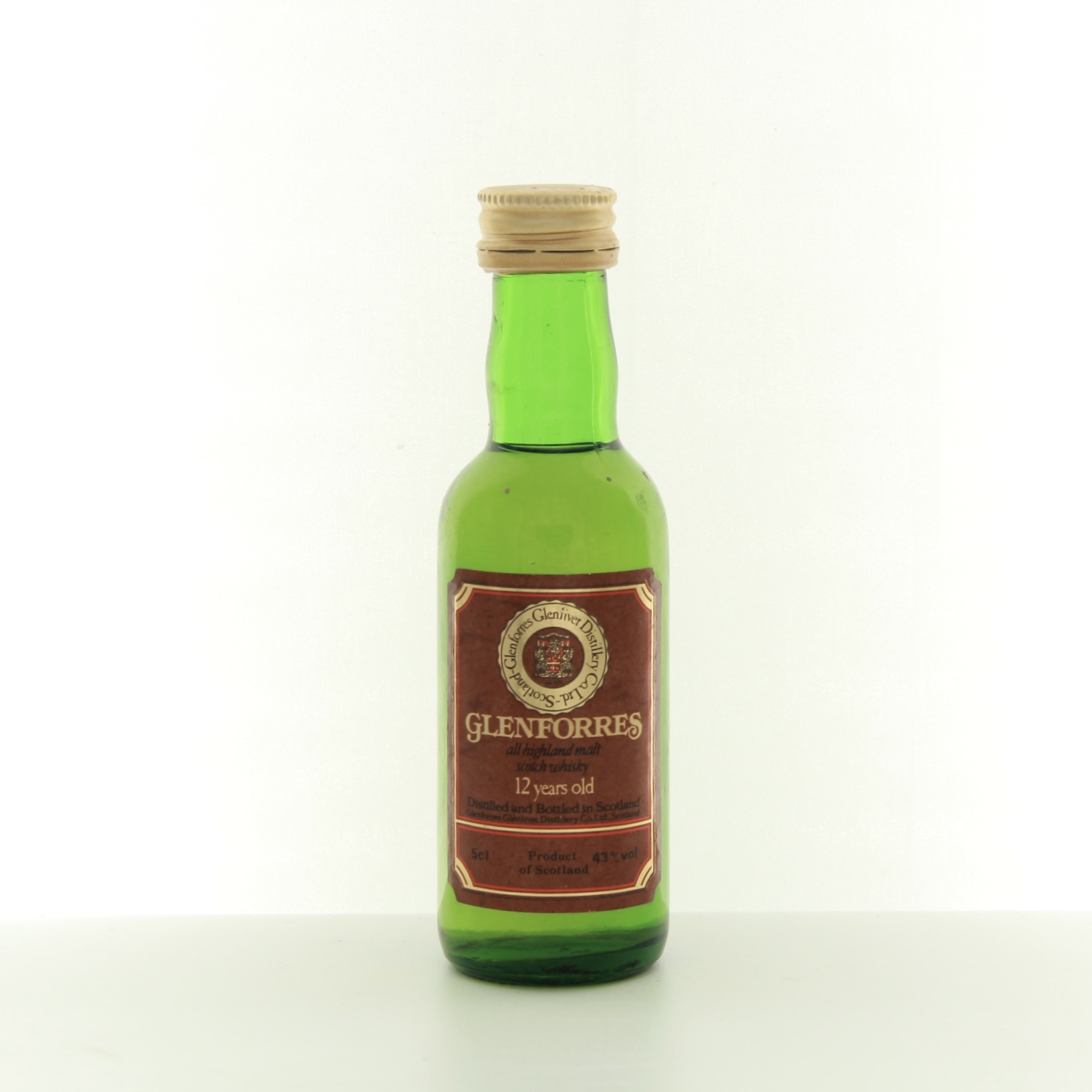 Glenforres 12 Years Old 1980s Miniature 5cl 43% Scotland Speyside Whisky 