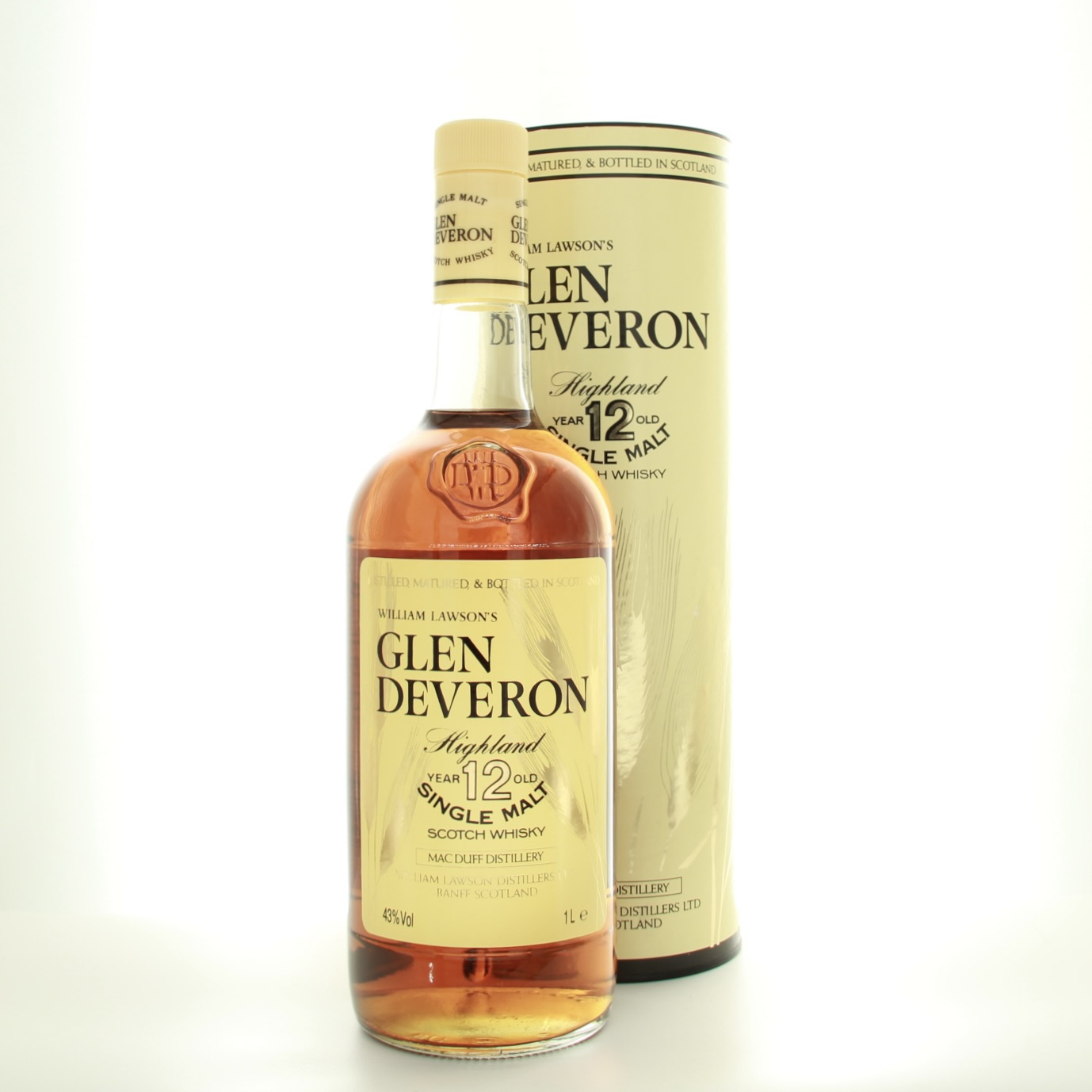 Glen Deveron 12 Years Old 1lt (1980s Edition) 100cl 43% Scotland Speyside Whisky 