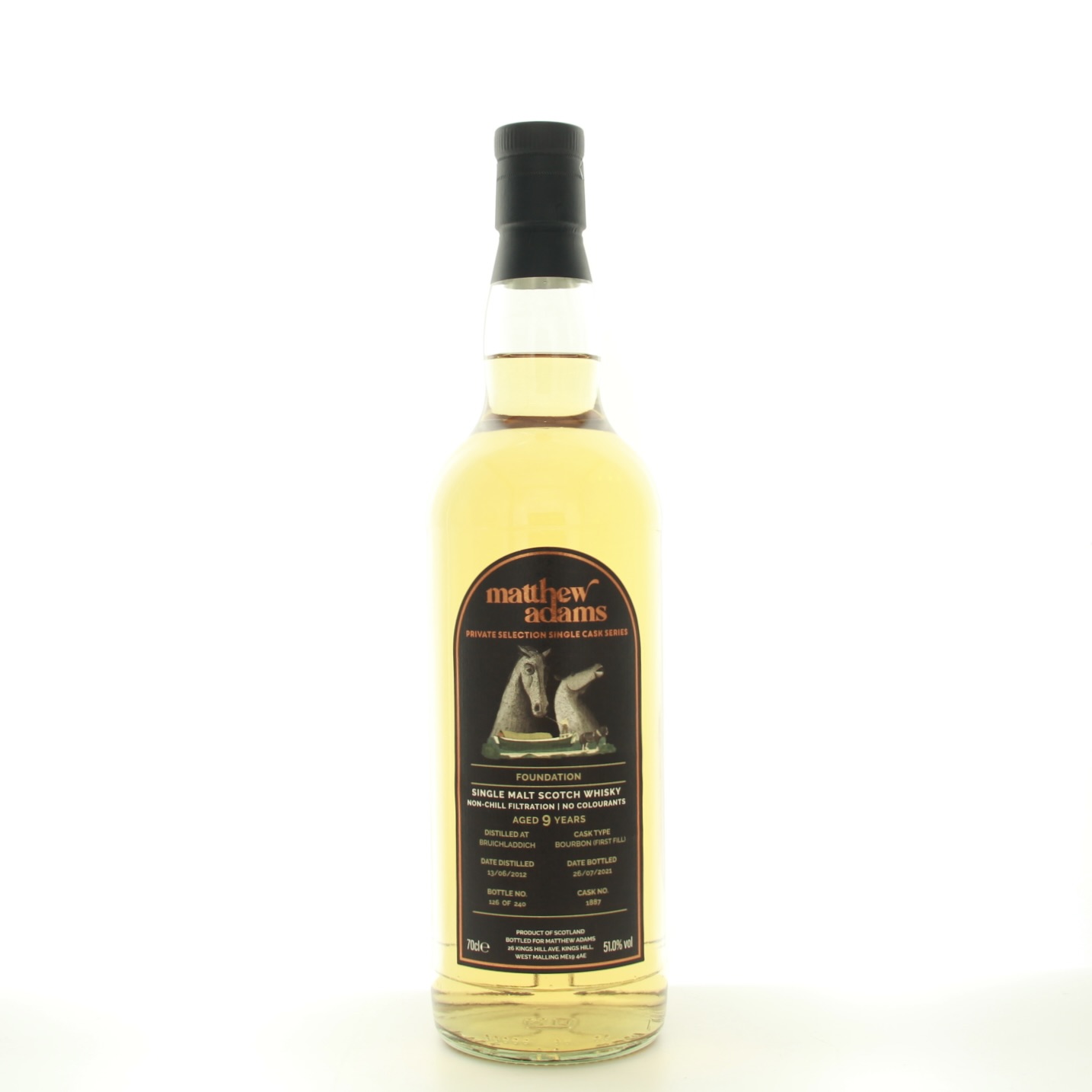 Bruichladdich 9 Year Old Matthew Adams 2021 70cl 51% Islay Scotland Whisky 