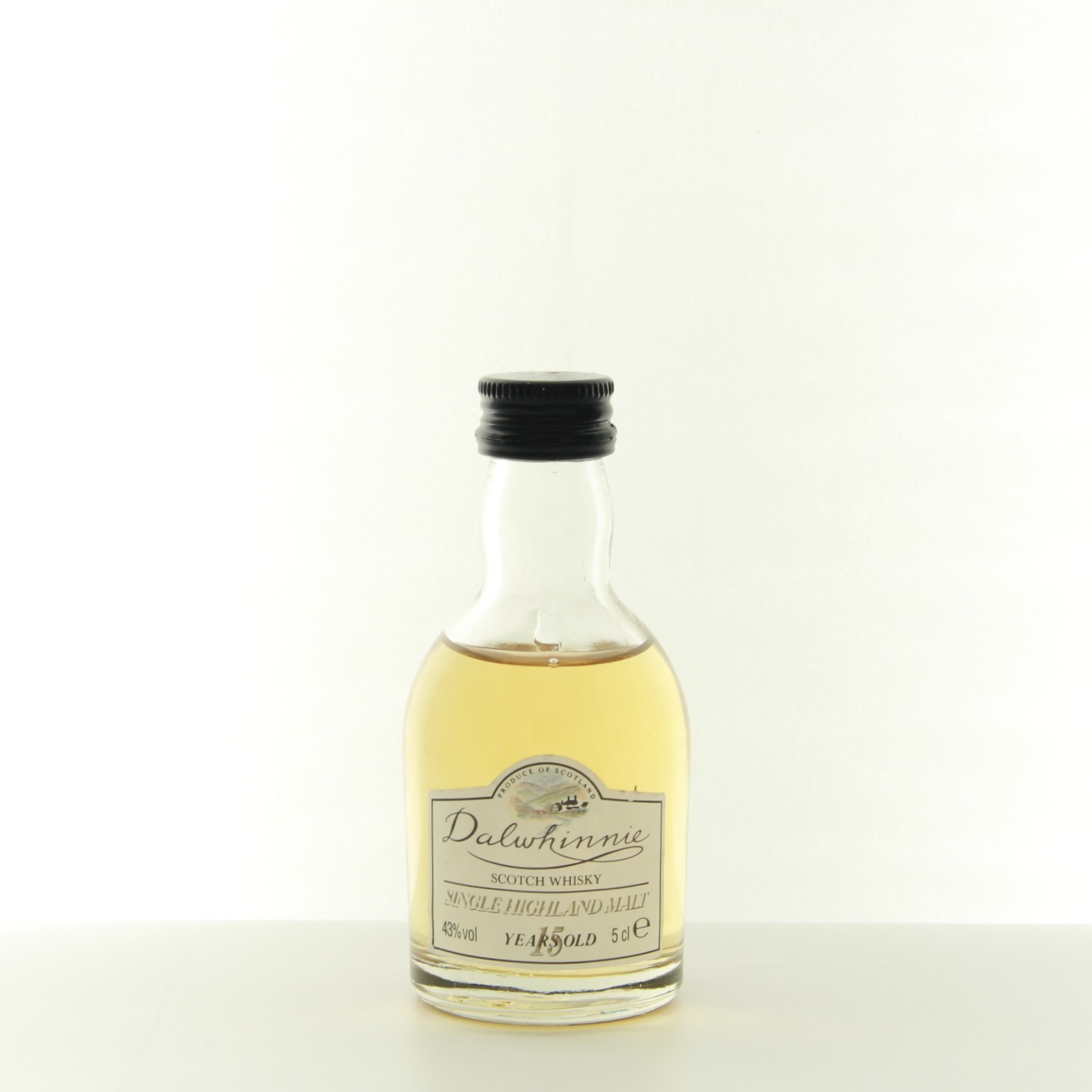 Dalwhinnie 15 Year Old Miniature (1990s Edition) 5cl 43% Scotland Speyside Whisky 