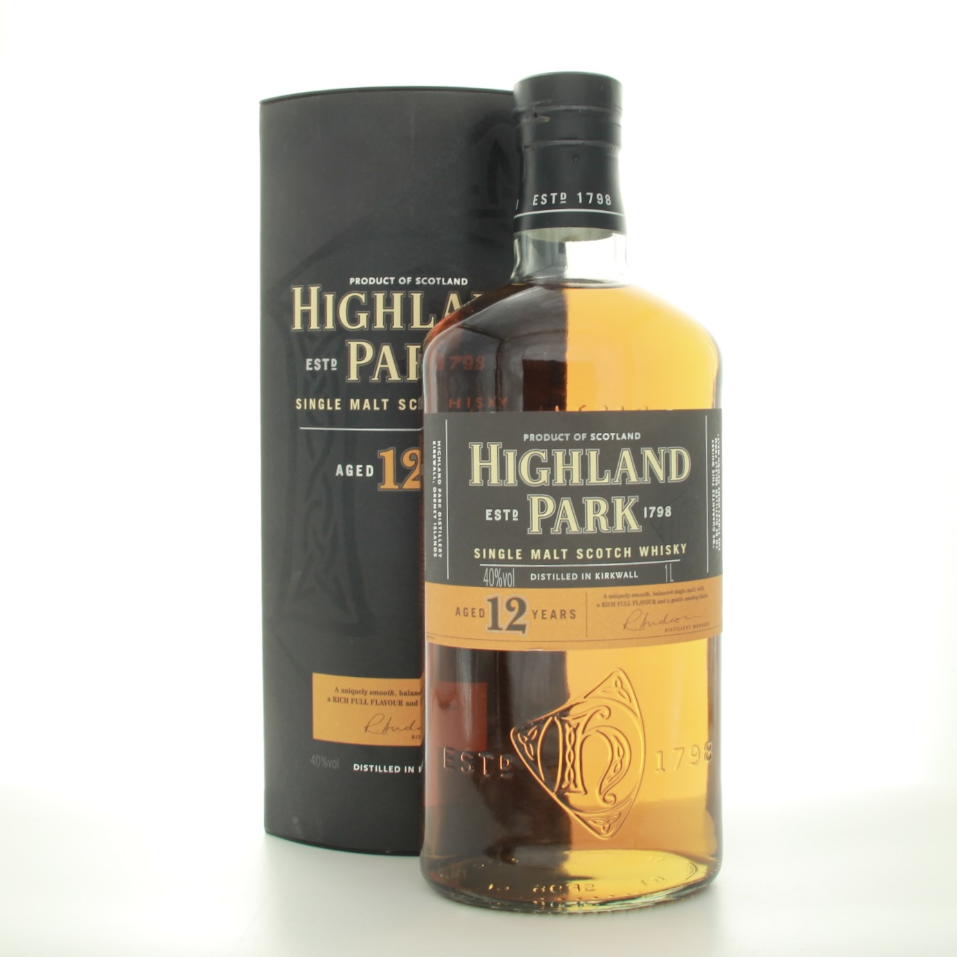 Highland Park 12 Years Old 1lt (2000s Edition) 100cl 40% Whisky Scotland Islands 