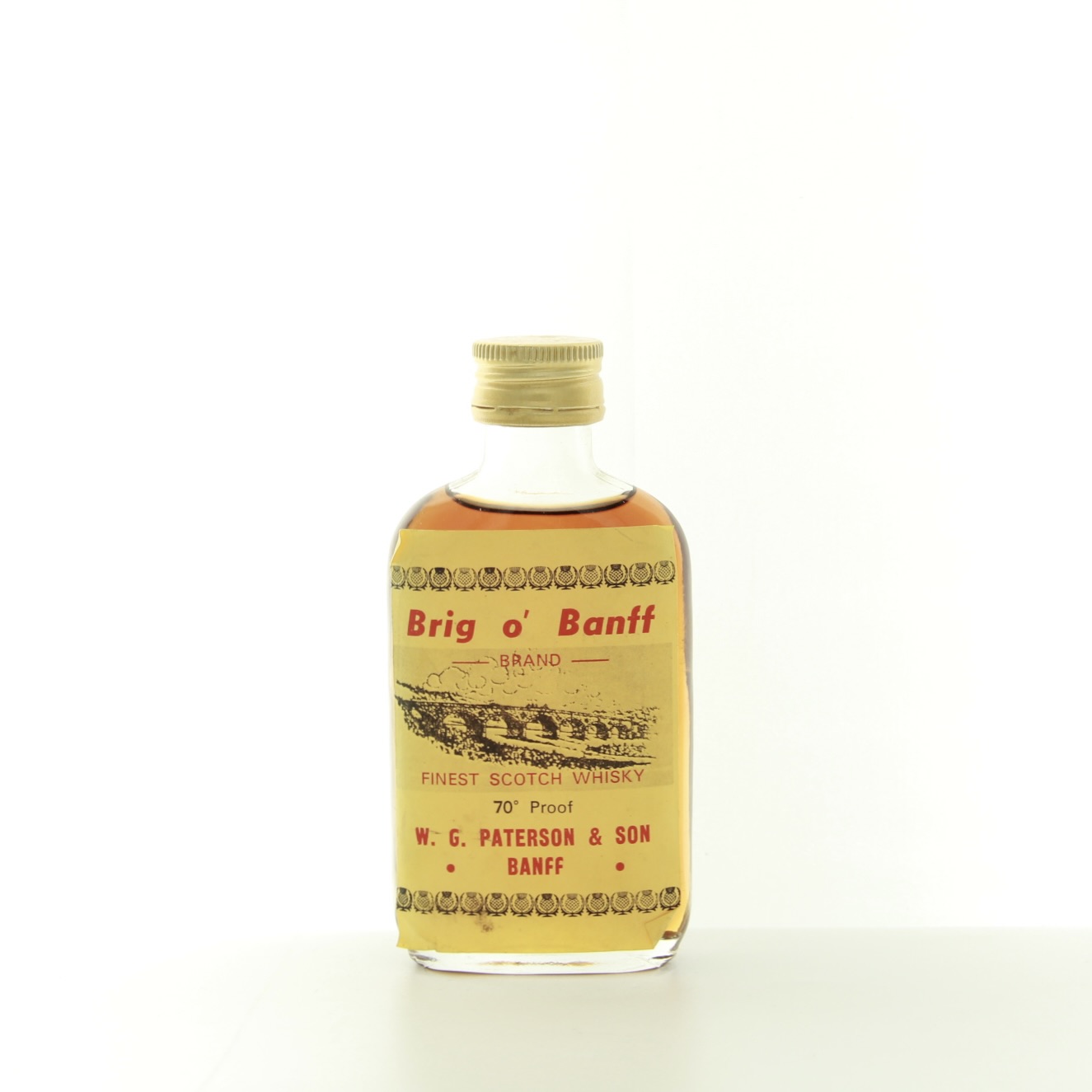 Brig o’ Banff – WG Paterson (1970s Edition) Miniature 4.7cl 70 Proof% Blended Scotland Whisky 