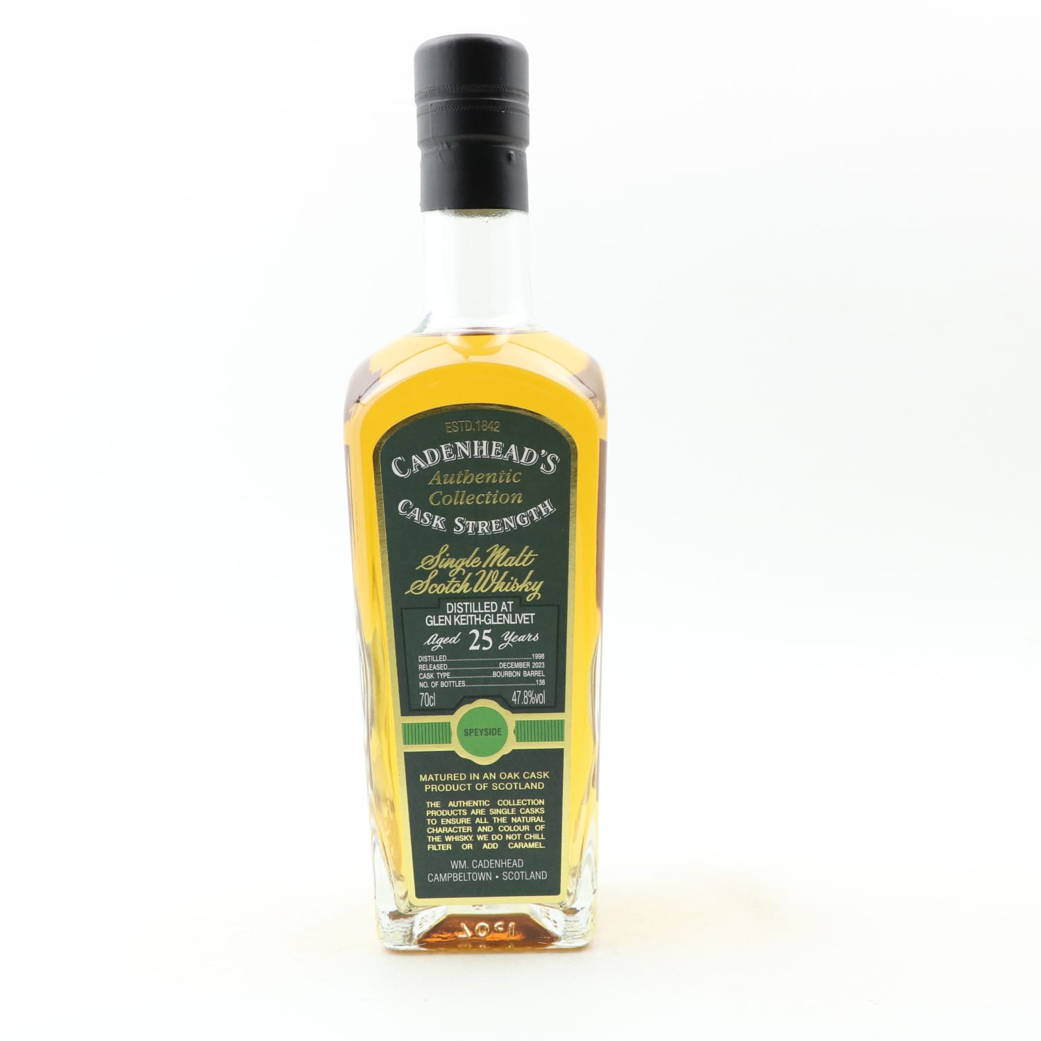 Glen Keith-Glenlivet 1998 25 Year Old Cadenhead’s Whisky