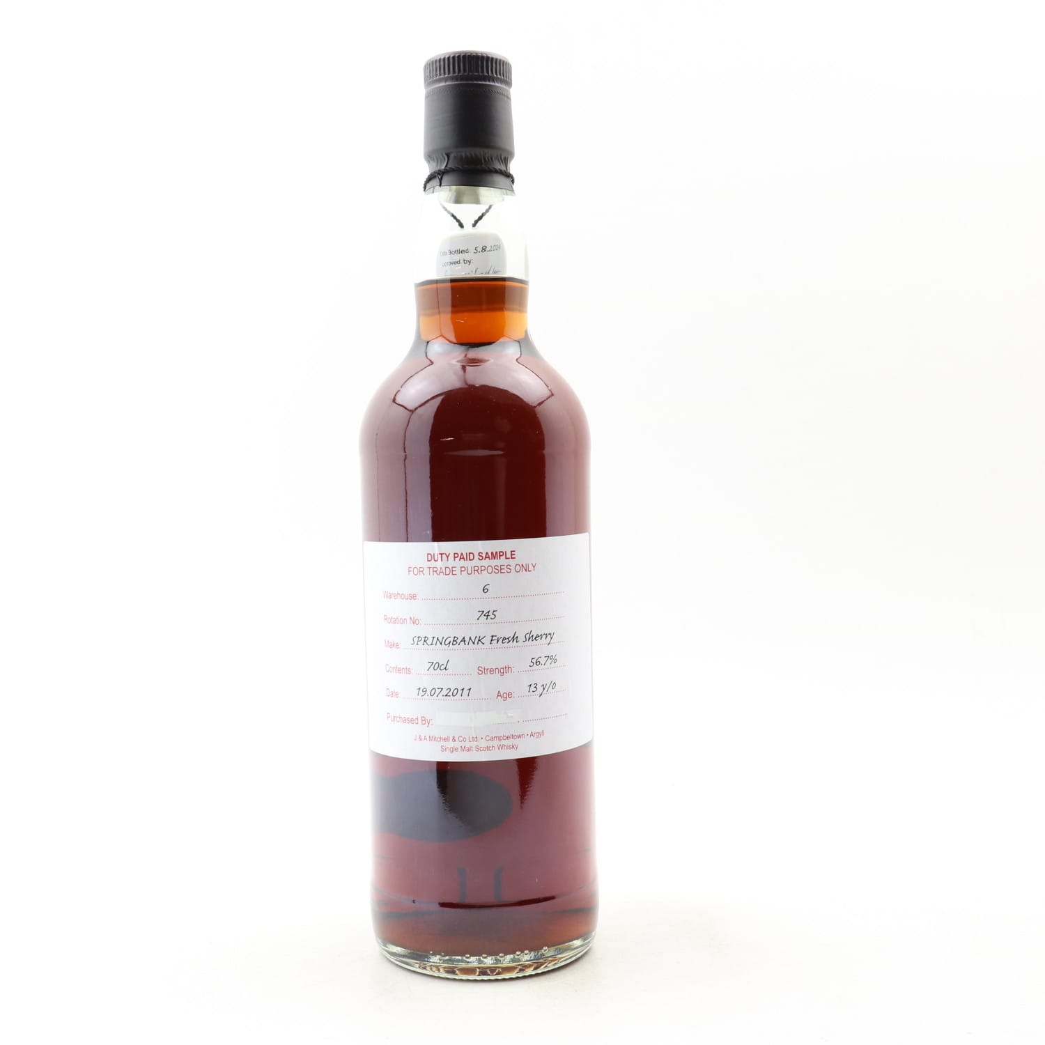 Springbank 2011 13 Year Old Duty Paid Sample Whisky