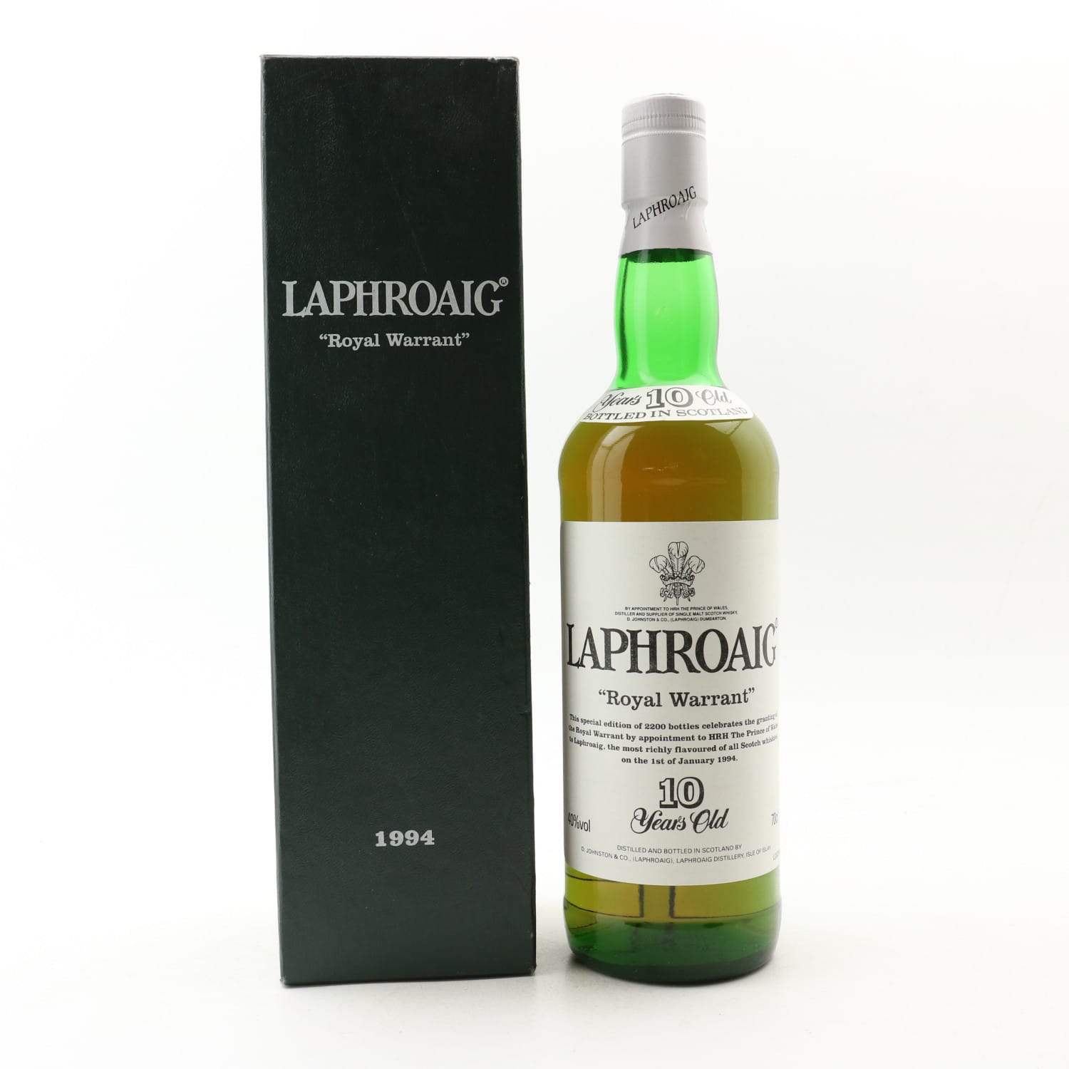 Laphroaig 10 Year Old Royal Warrant 1994 Release Whisky
