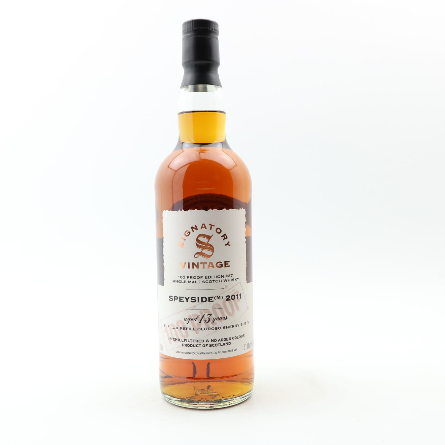 Speyside (M) 2011 13 Year Old Signatory 100º Proof Edition #27 Whisky