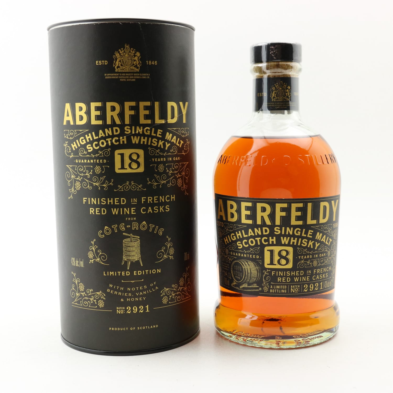 Aberfeldy 18 Year Old Red Wine Finish #2921 Whisky