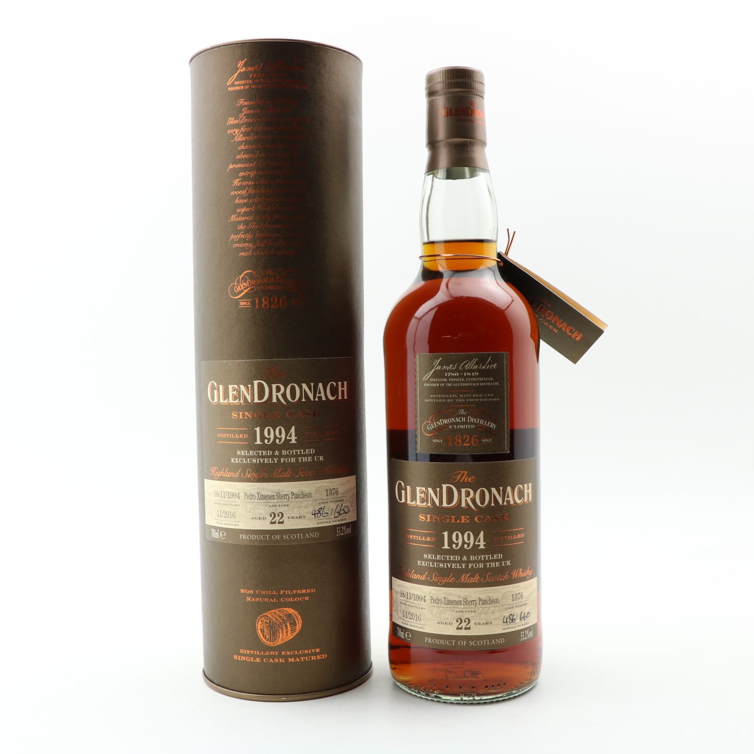 GlenDronach 1994 22 Year Old Single Cask #1376 Whisky