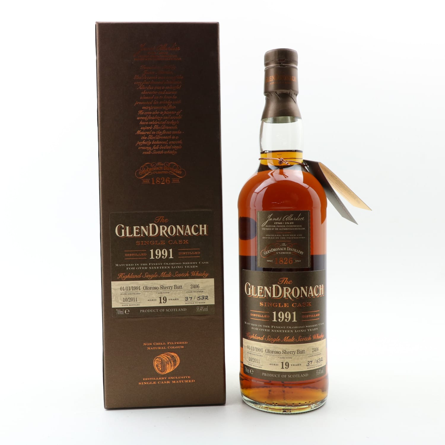 GlenDronach 1991 19 Year Old Single Cask #2406 Whisky