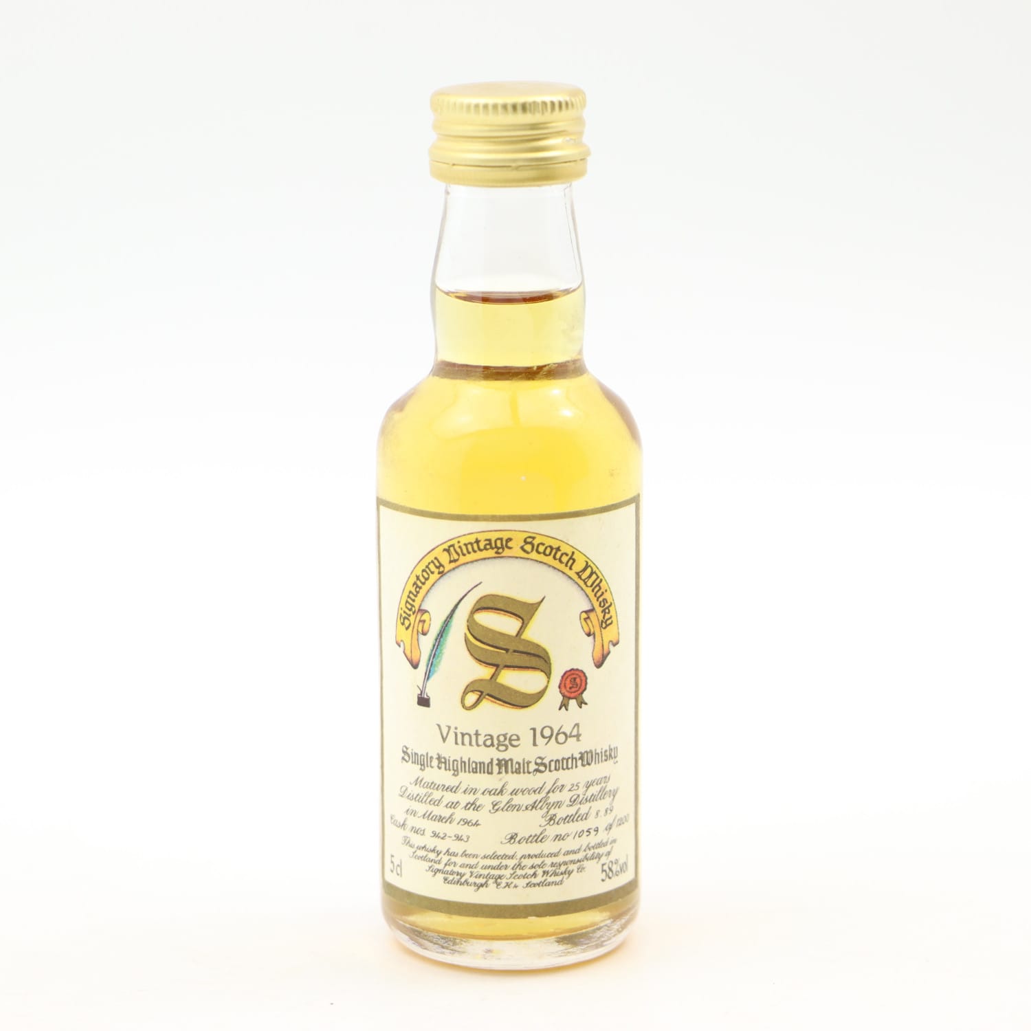 Glen Albyn 1964 25 Year Old Signatory Mini 5cl Uncategorized