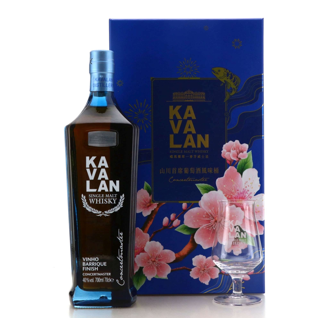 Kavalan Concertmaster Vinho Barrique Cask Finish – Glass Gift Pack Uncategorized Whisky