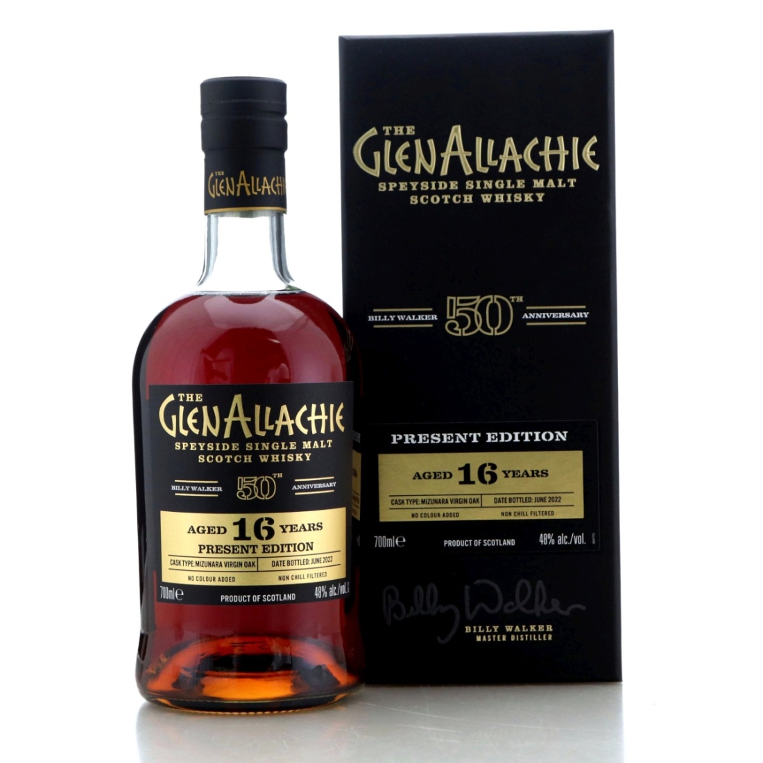 Glenallachie 16 Year Old Present Edition / Billy Walker 50th Anniversary Uncategorized Whisky