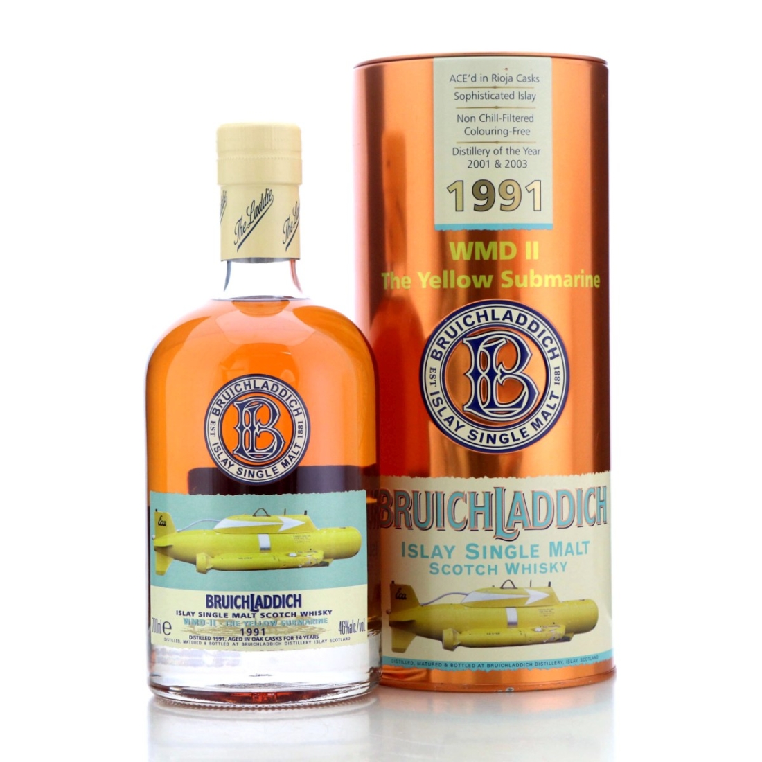 Bruichladdich 1991 WMD II The Yellow Submarine 14 Year Old Uncategorized Whisky