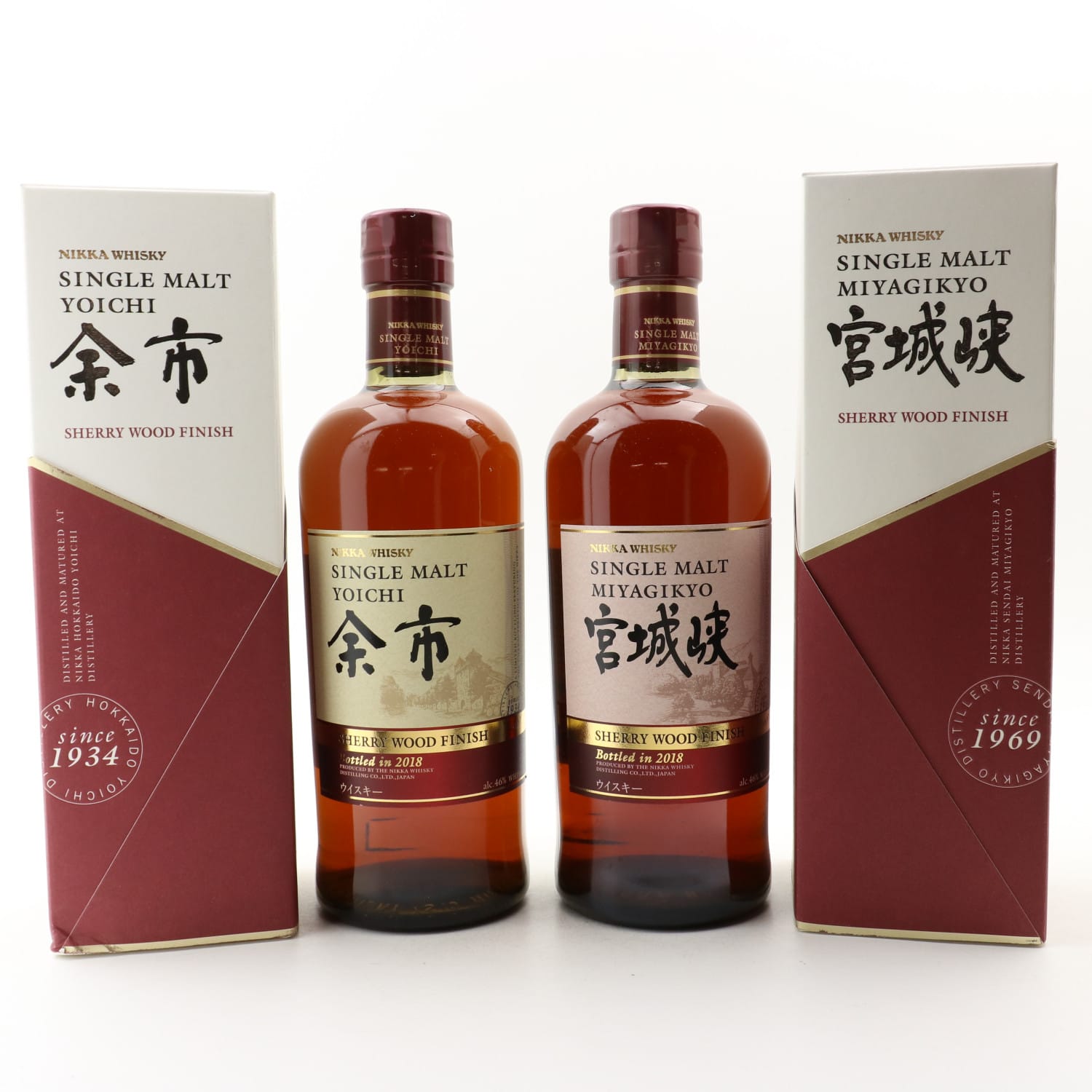 Nikka Yoichi & Miyagikyo Sherry Wood Finish 2018 Release 2 x 70cl Uncategorized Whisky 