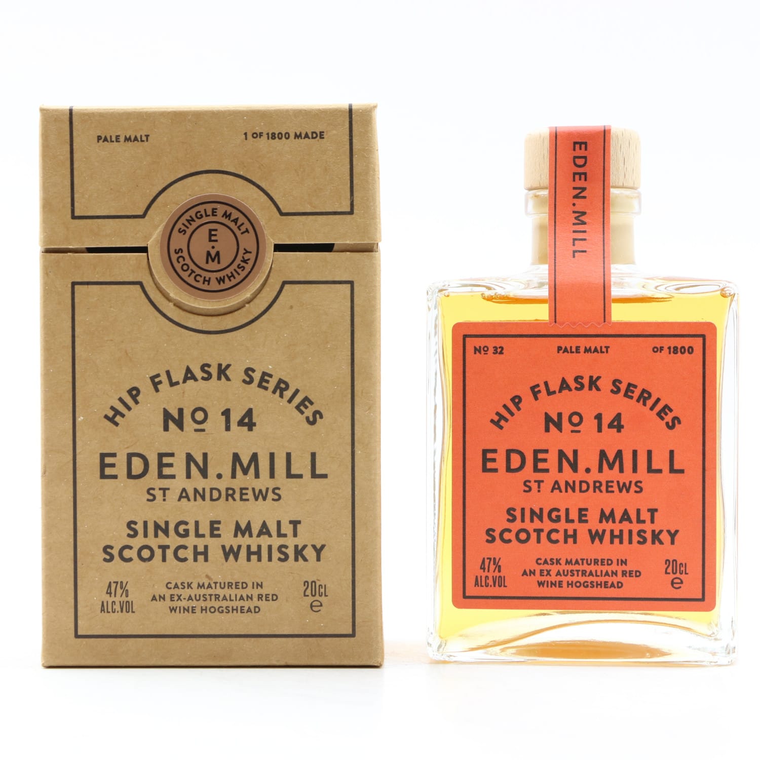 Eden Mill Hip Flask Series No 14 Australian Red Wine Hogshead 20cl Uncategorized Whisky