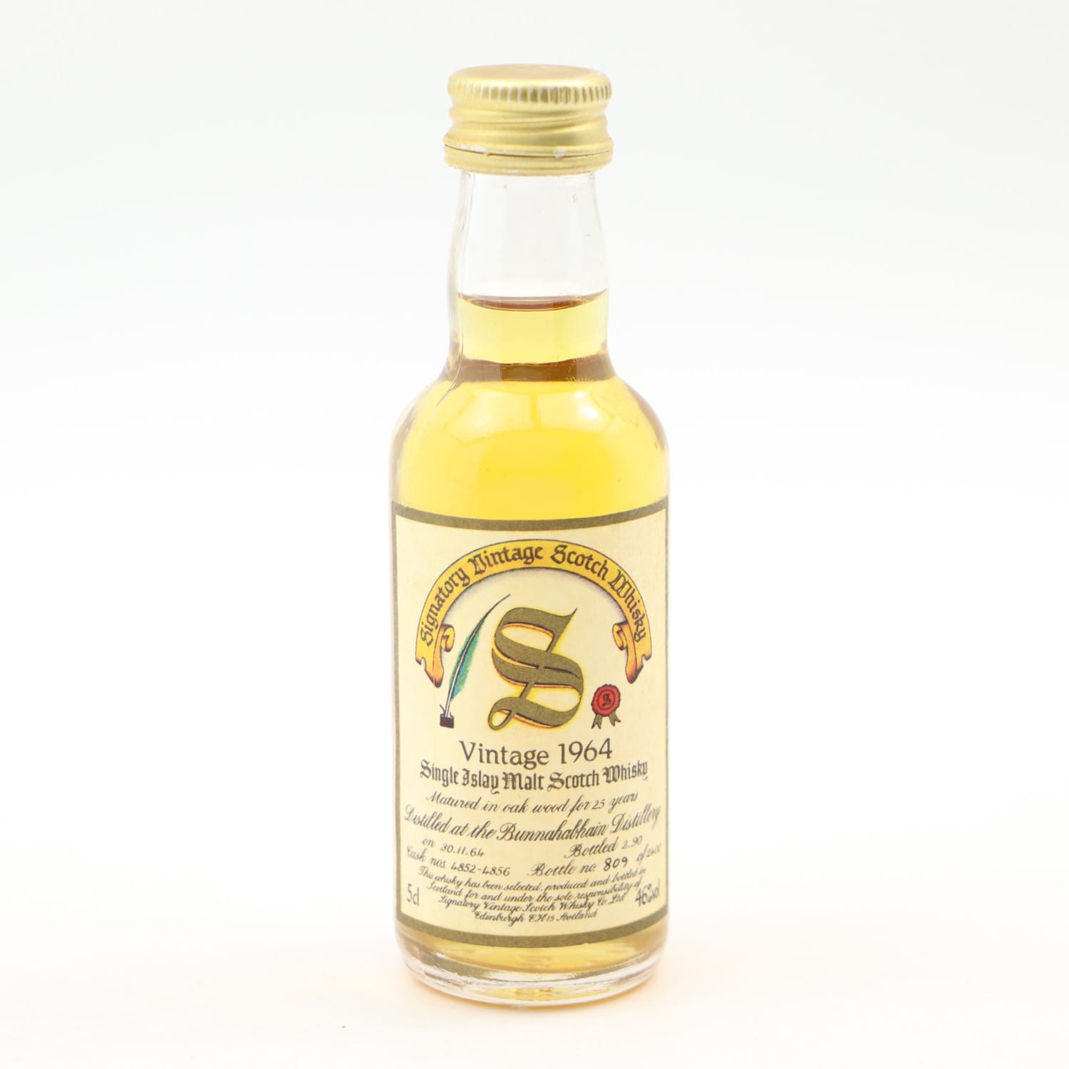 Bunnahabhain 1964 25 Year Old Signatory Mini 5cl Uncategorized