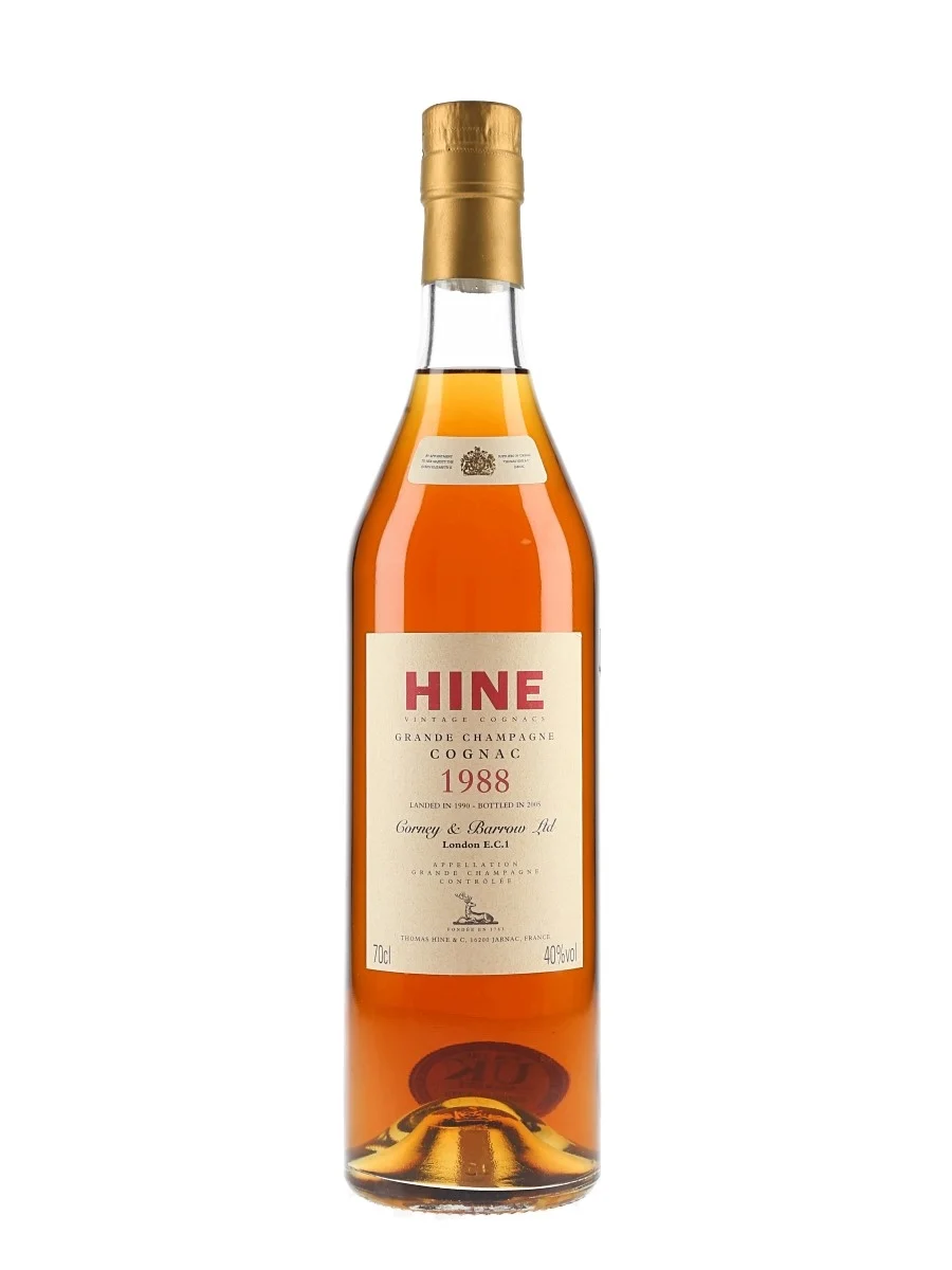 Hine Grand Champagne Cognac 1988 – Landed 1990, Bottled 2005 70cl 40% Cognac Cognac France