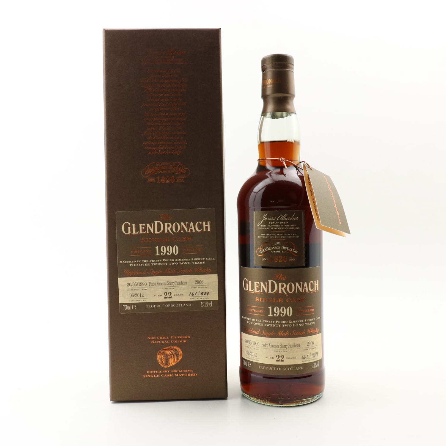 GlenDronach 1990 22 Year Old Single Cask #2966 Whisky