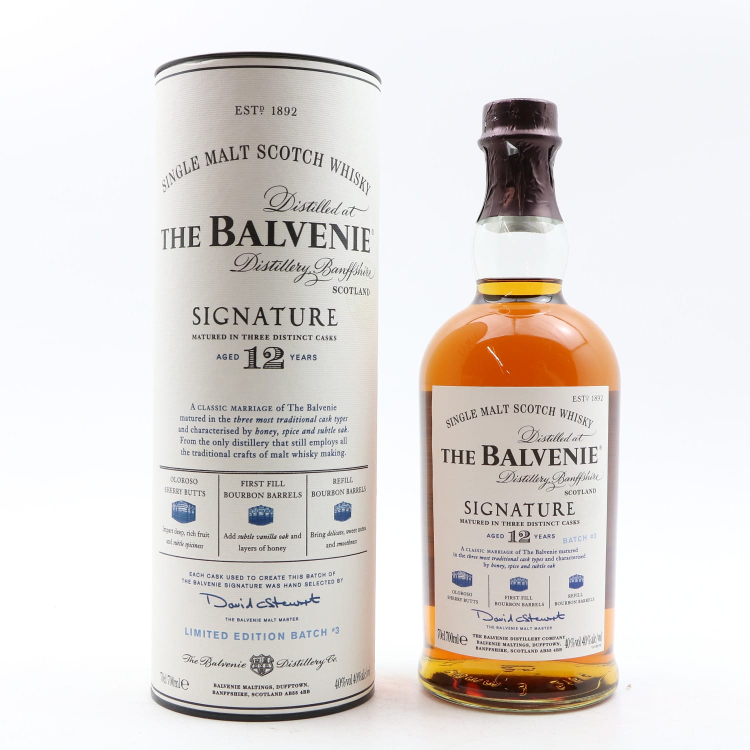 Balvenie 12 Year Old Signature Batch #3 Whisky 