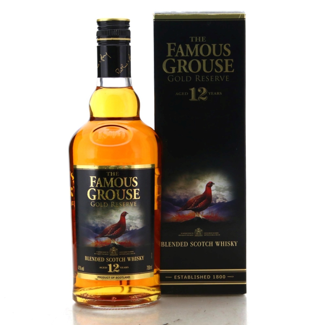 Famous Grouse 12 Year Old Gold Reserve – whisky bottle
