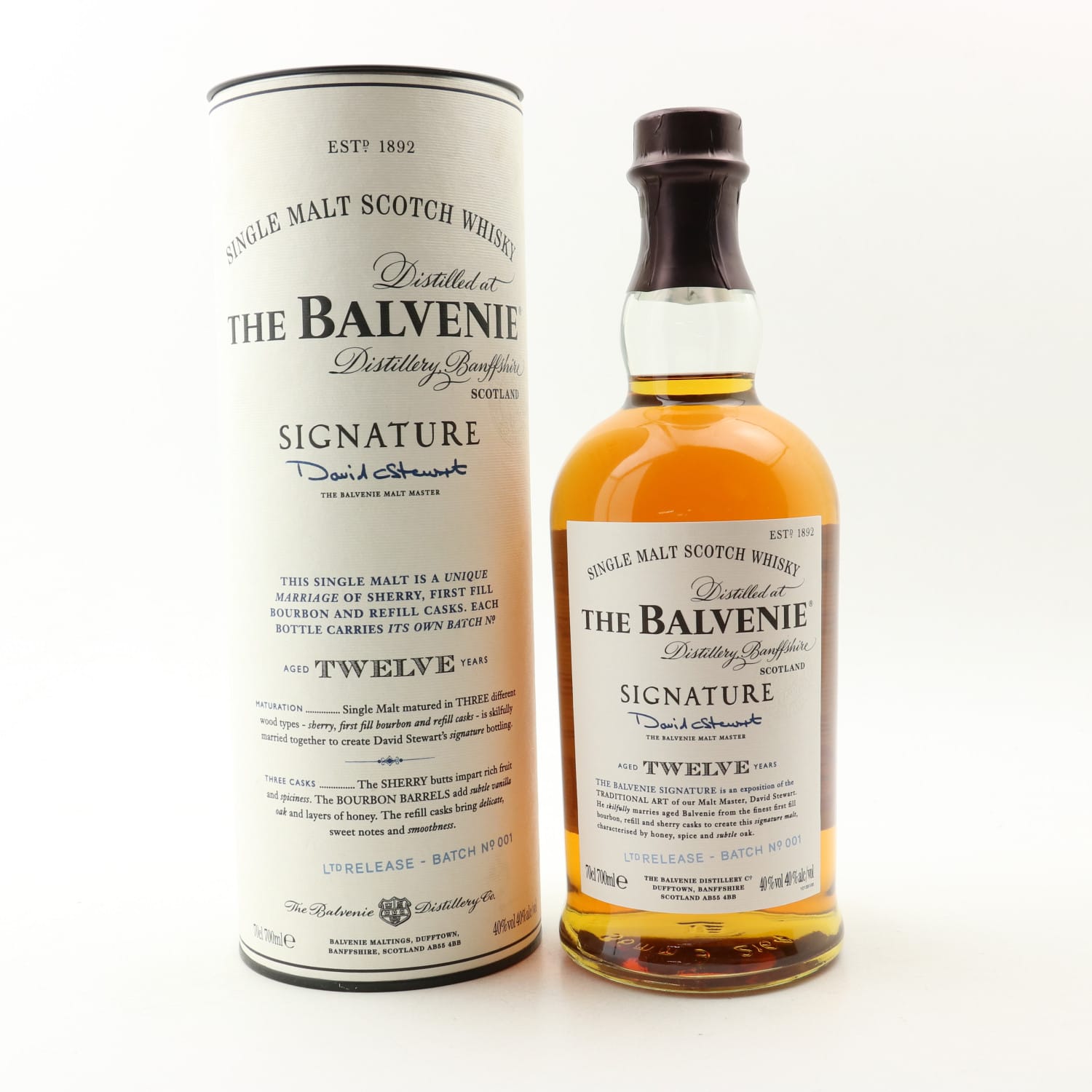 Balvenie 12 Year Old Signature Batch #1 Whisky 