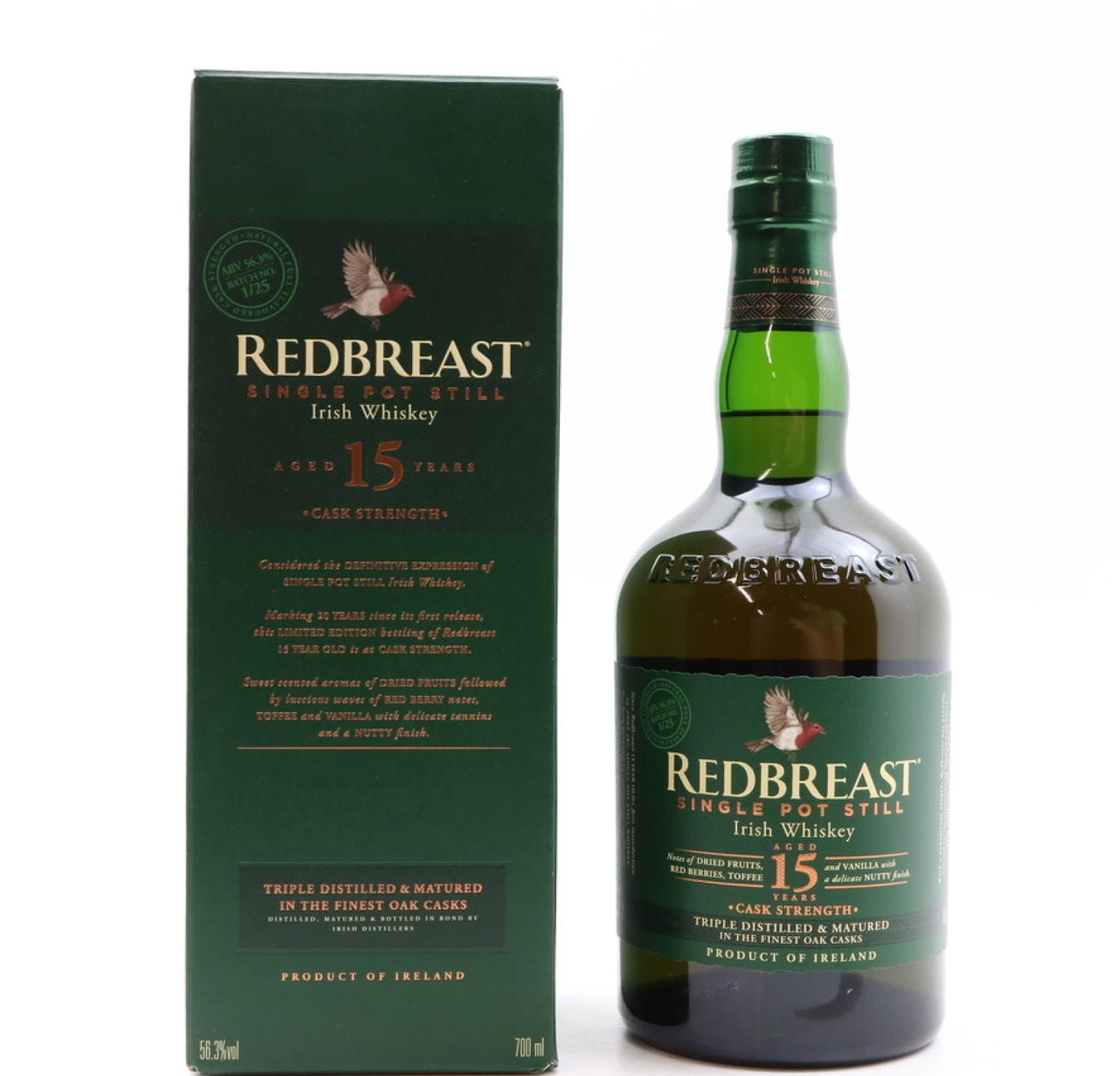 Redbreast 15 Year Old Cask Strength 70cl 56.3% Whisky 