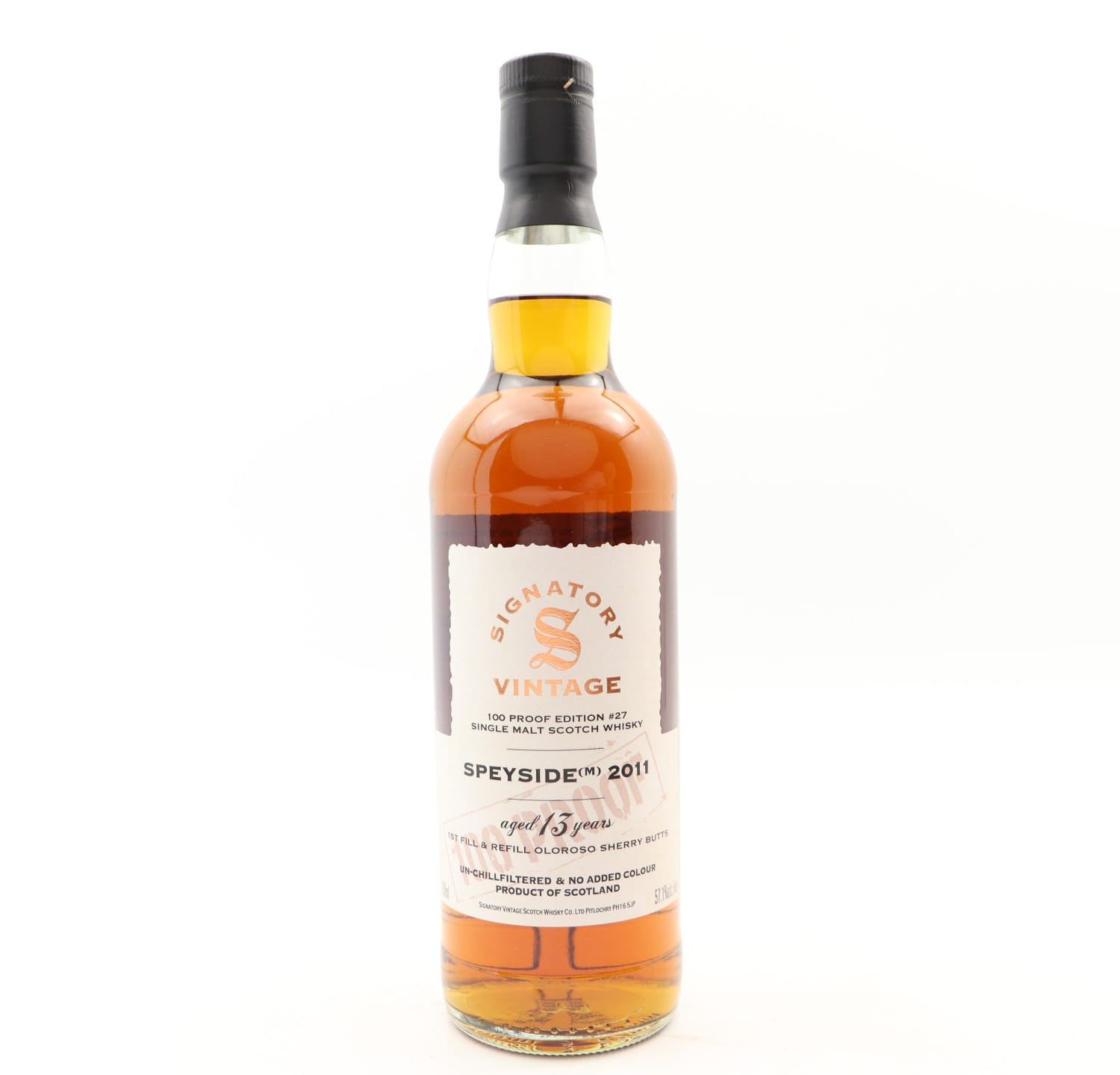Speyside (M) 2011 13 Year Old Signatory 100º Proof Edition #27 70cl 57.1% Whisky 