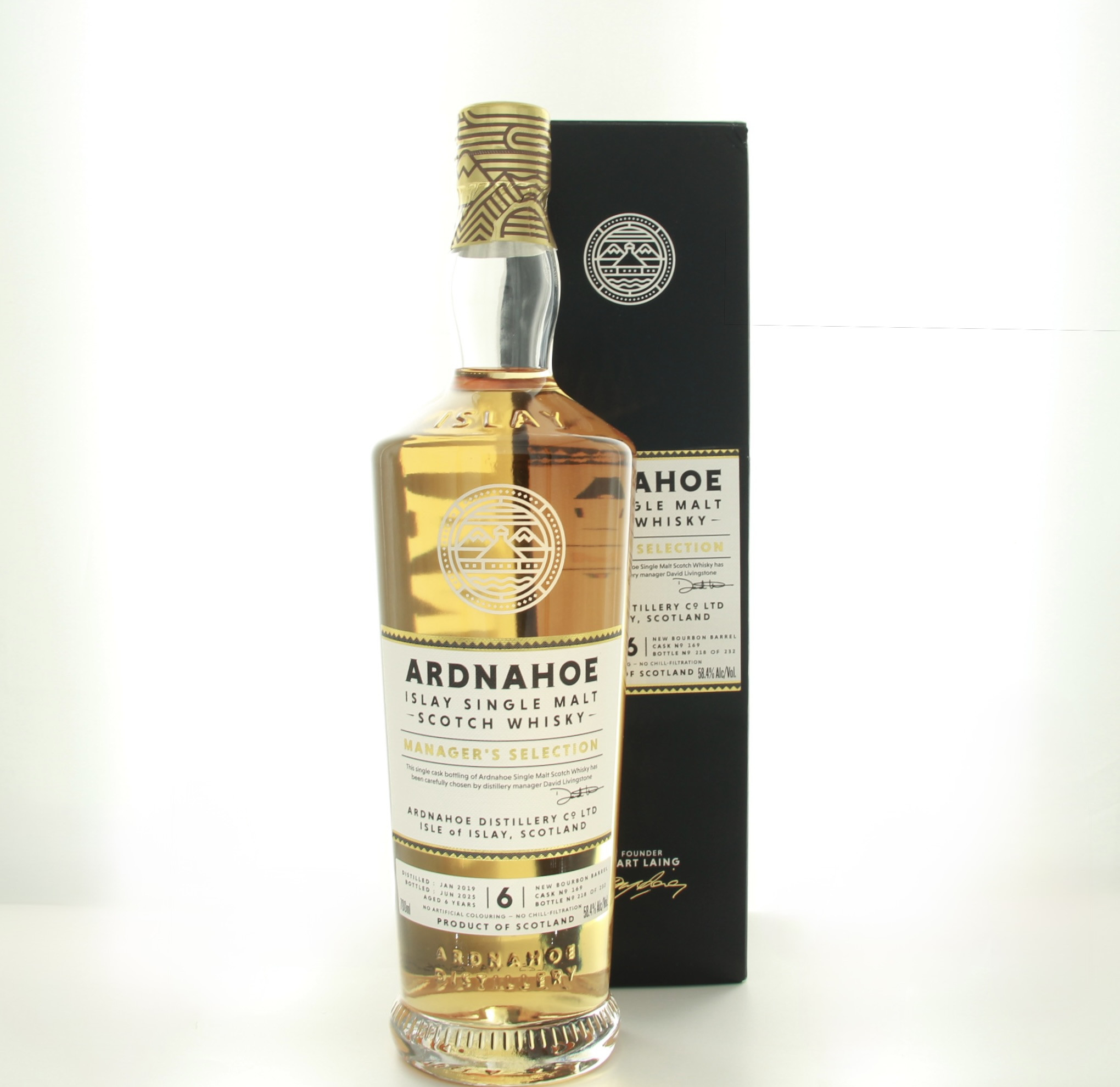 Ardnahoe 6 Year Old Single Cask No. 169 – Manager’s Selection 70cl 58.4% Islay Scotland Whisky