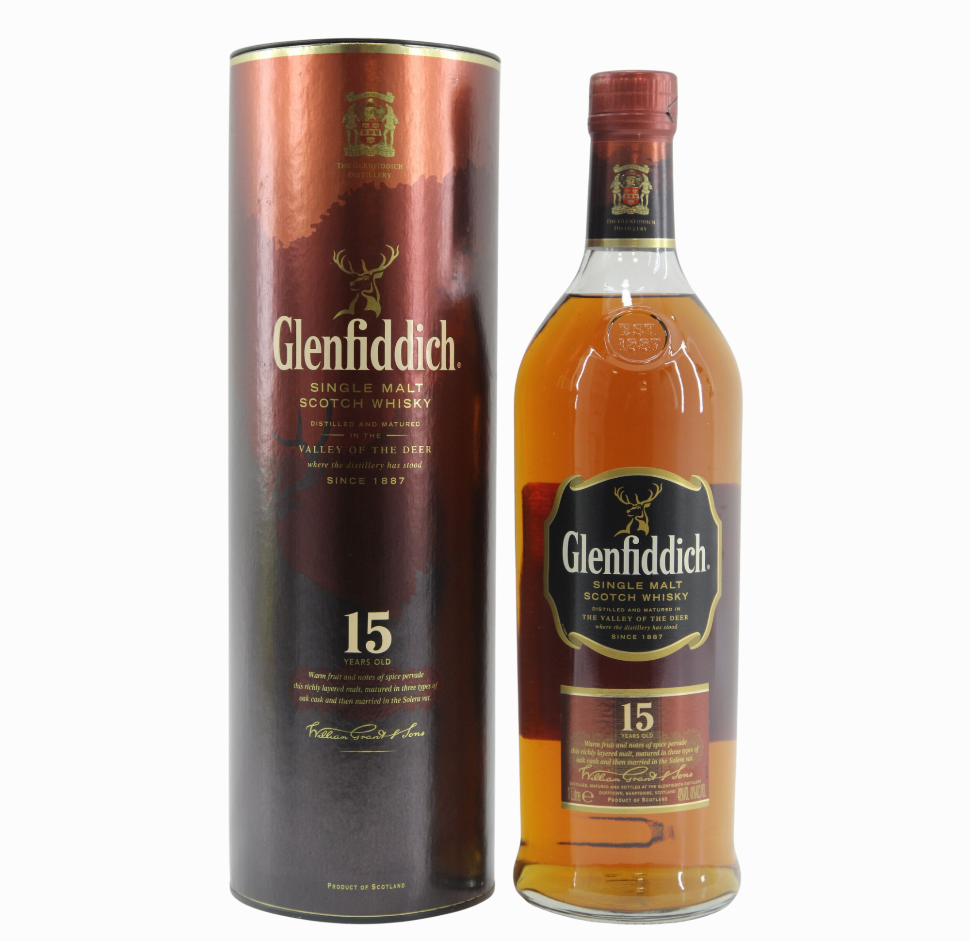 Glenfiddich 15 Year Solera (Old Bottling) 1lt 100cl 43% Scotland Whisky 