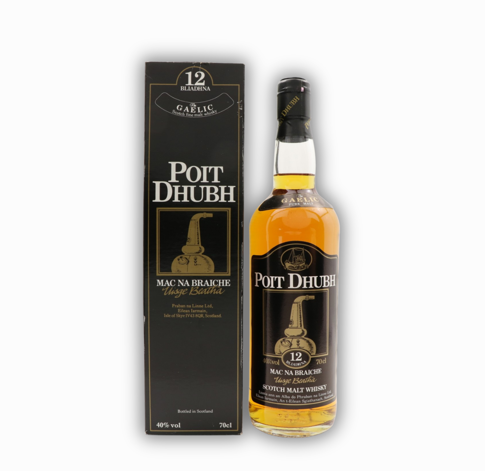 Poit Dhubh 12 Year Old – 1990s 70cl 40% Blended Scotland Whisky 