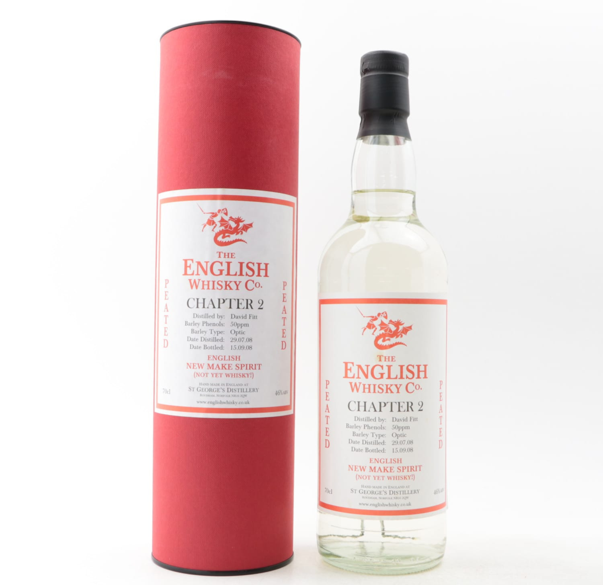 The English Whisky Co 2008 Chapter 2 – New Make Spirit 70cl 46% England Whisky 