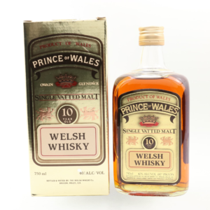 Prince Of Wales 10 Year Old Welsh Malt Whisky (1980's Edition) – whisky bottle