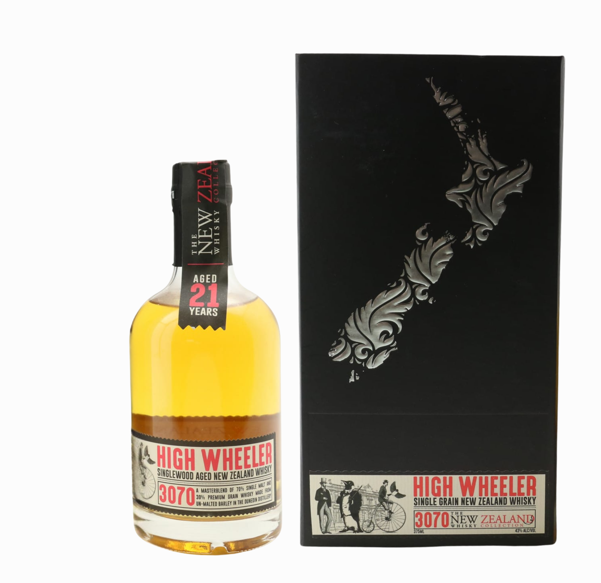 Dunedin 21 Year Old High Wheeler 37.5cl 43% New Zealand Whisky 