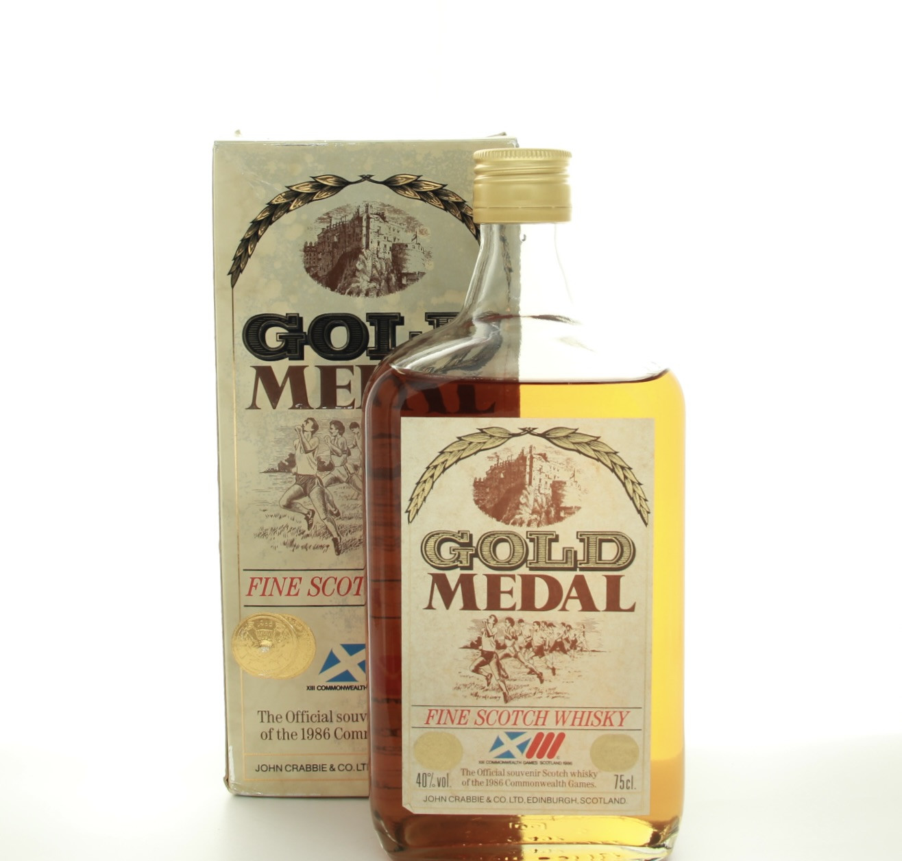 Gold Medal Whisky 12 Year Old – 1986 Commonwealth Games Official Souvenir 75cl 40% Blended Scotland Whisky 
