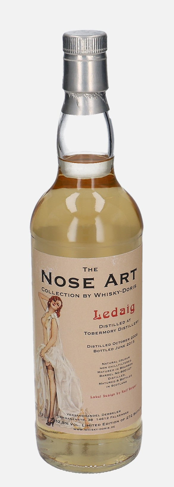Tobermory Ledaig, Whisky – Doris d. October 2006, b. June 2015 cask no. 800127 Matured in Bourbon Barrel 52.5% Vol, 700 ml Whisky