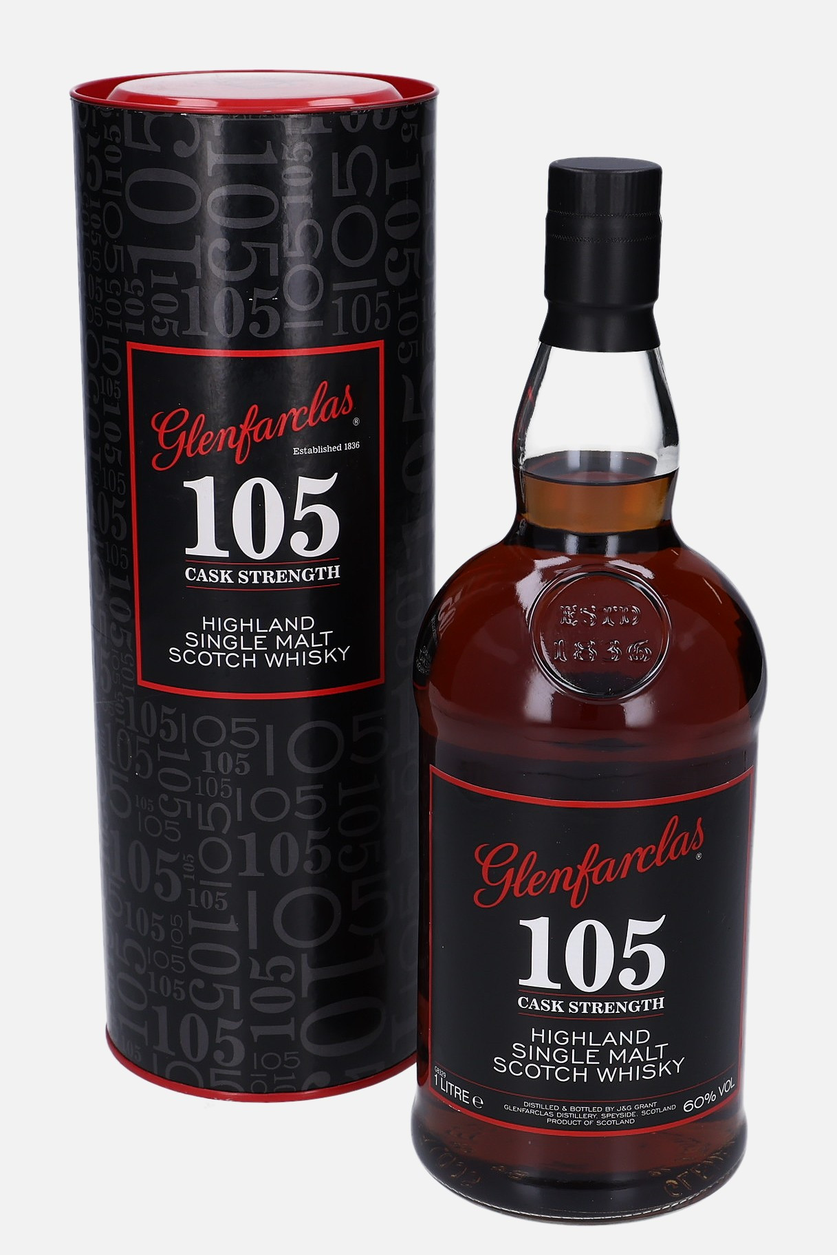 Glenfarclas 105 Cask Strength, Original Bottling 10 years old 60% Vol, 1000 ml Whisky 
