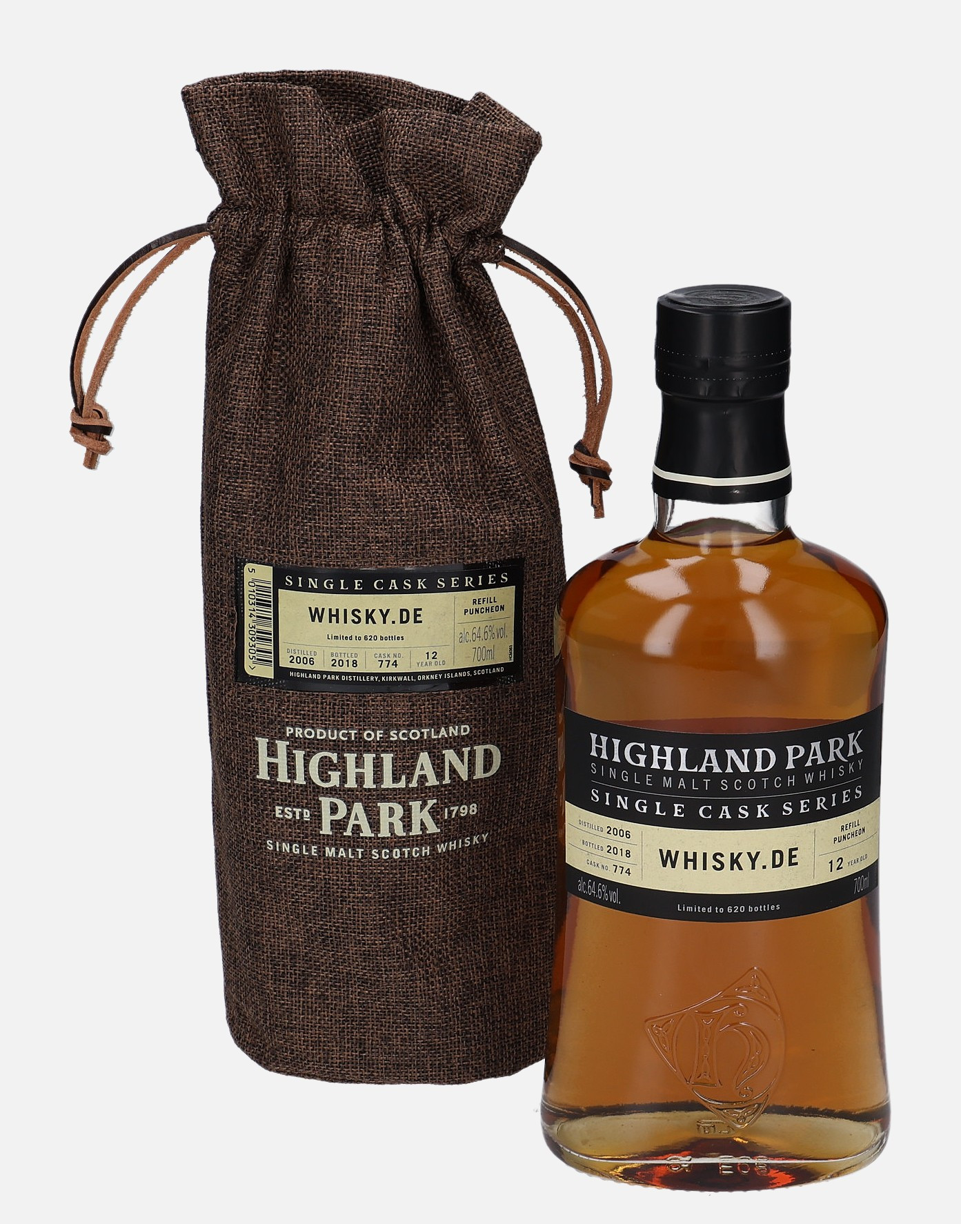 Highland Park Original Bottling d. 2006, b. 2018 12 years old cask no. 774 Matured in Refill Puncheon 64.6% Vol, 700 ml Whisky 