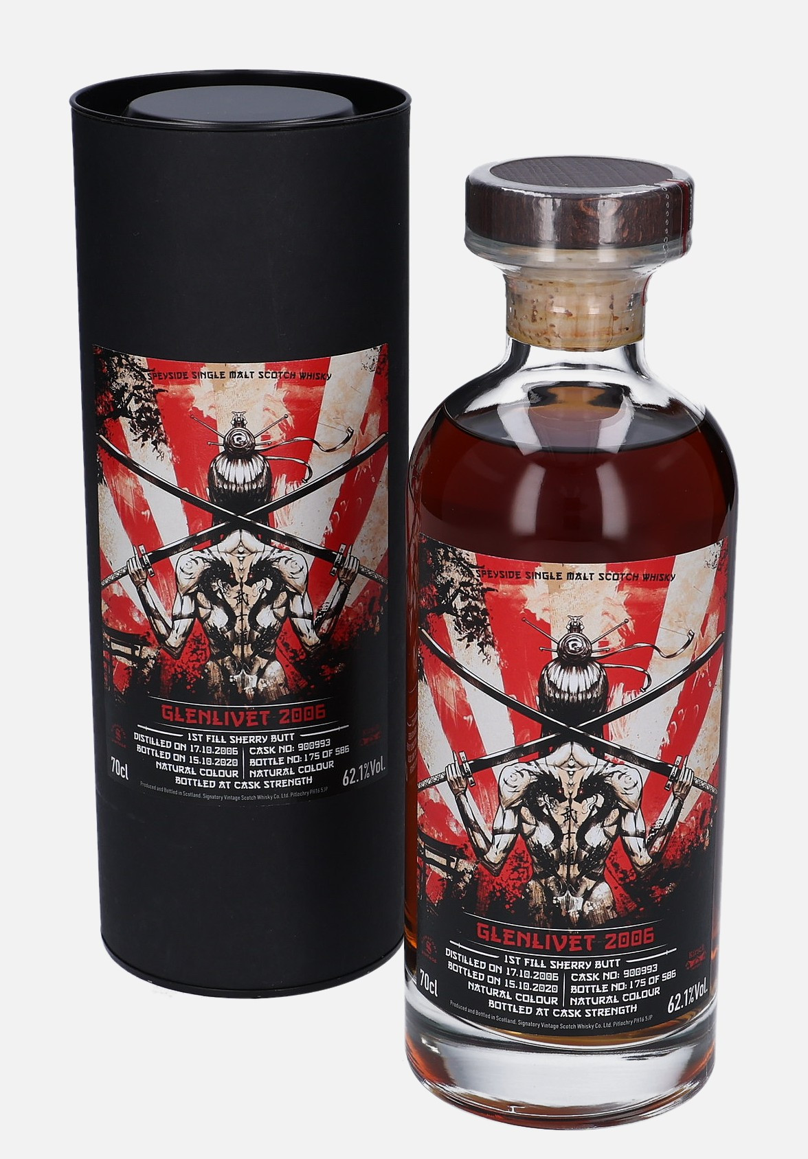 Glenlivet Signatory Vintage Scotch Whisky Co. Ltd. d. 17.10.2006, b. 15.10.2020 cask no. 900993 Matured in First Fill Sherry Butt 62.1% Vol, 700 ml Whisky 