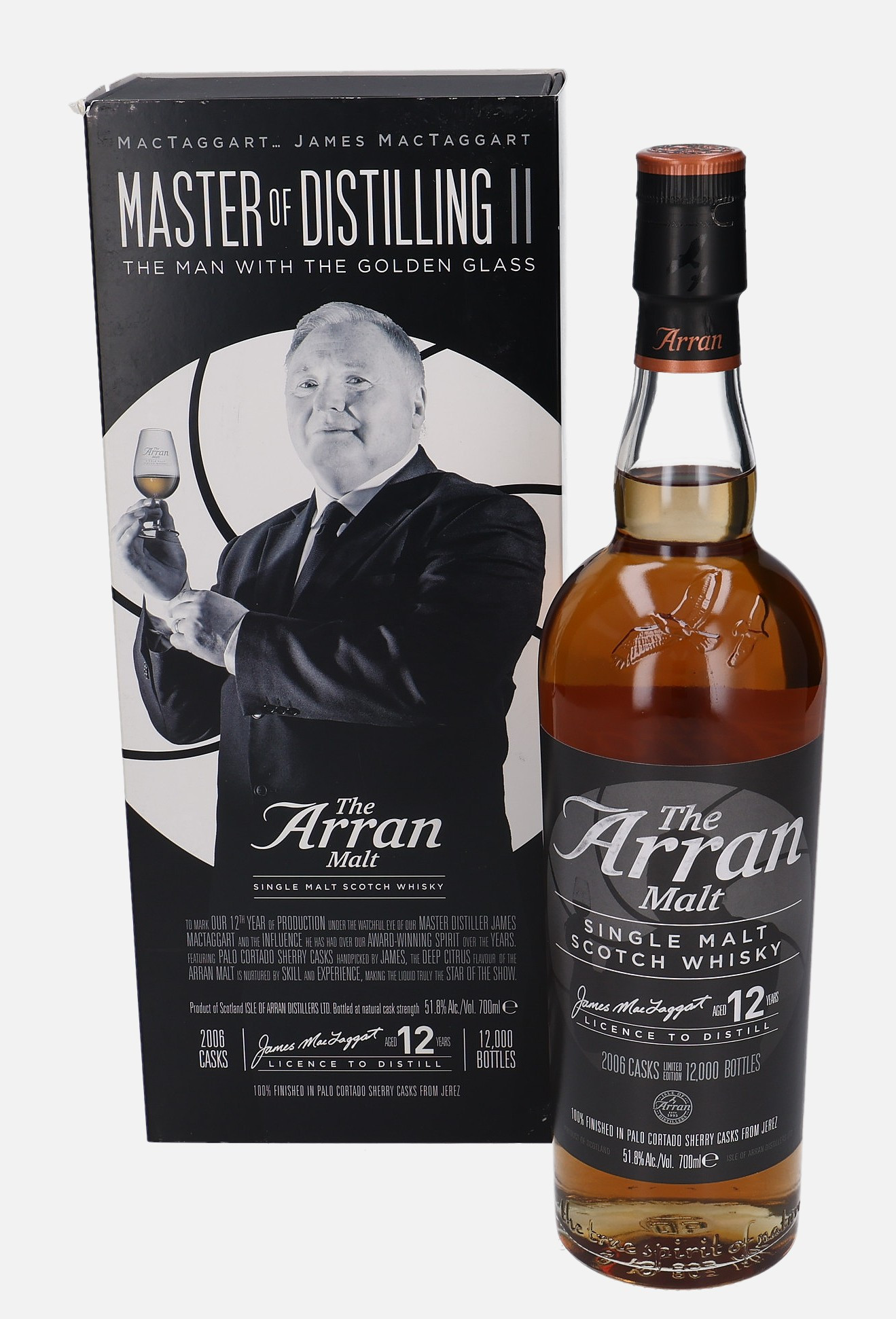 Arran Master of Distilling II, Original Bottling d. 2006 12 years old Finished in Palo Cortado Cask 51.8% Vol, 700 ml Whisky