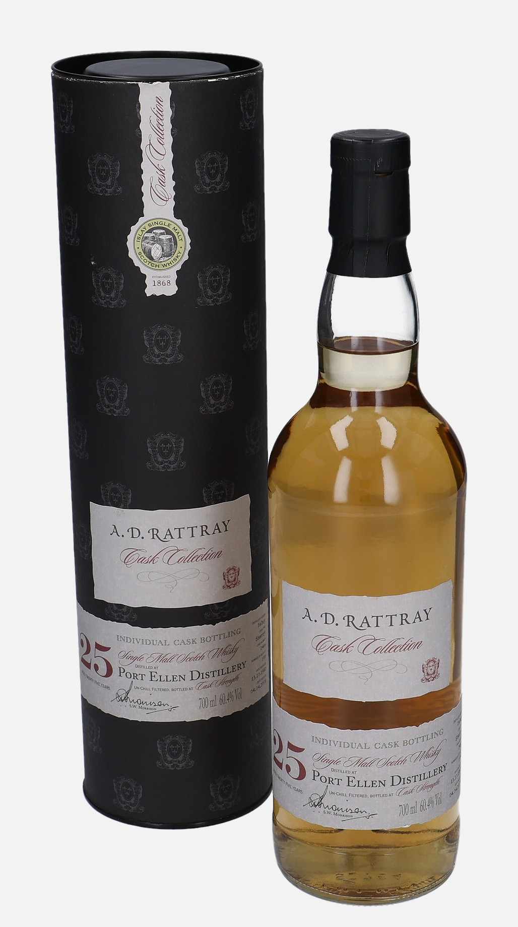 Port Ellen A. D. Rattray d. 13.October 1982, b. 4.2008 25 years old cask no. 2466 Matured in Sherry Cask 60.4% Vol, 700 ml Whisky 
