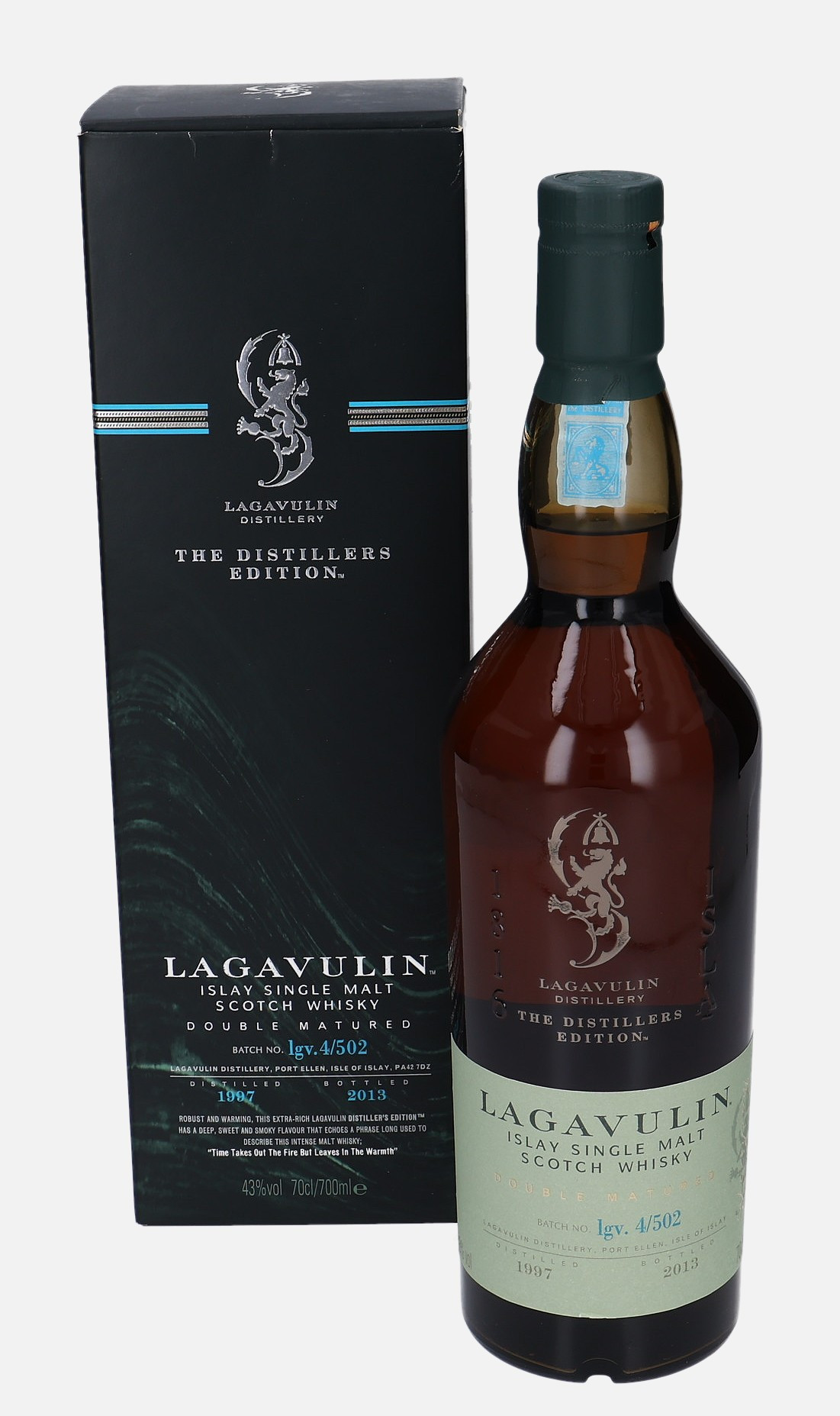 Lagavulin Original Bottling d. 1997, b. 2013 lgv. 4/502 Finished in Pedro Ximenez Cask 43% Vol, 700 ml Whisky 