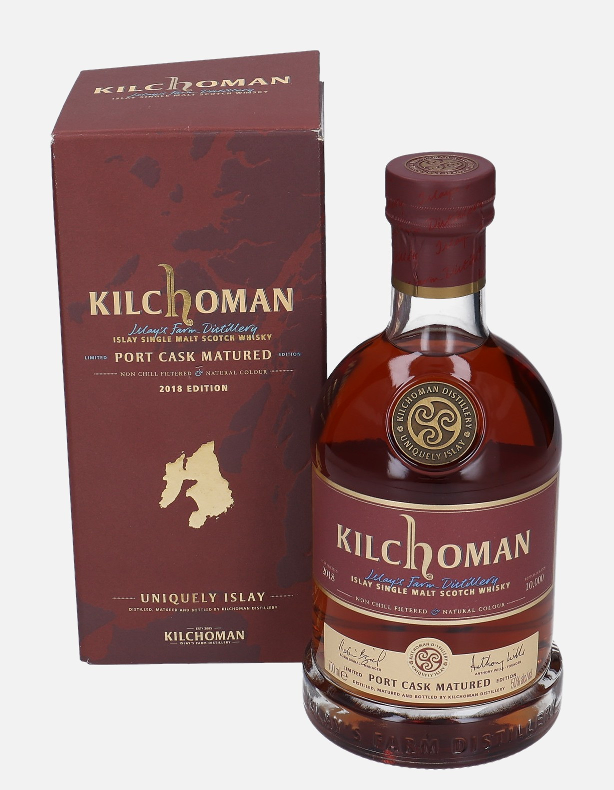 Kilchoman Original Bottling d. 2014, b. Spring 2018 Matured in Ruby Port Hogshead 50% Vol, 700 ml Whisky 