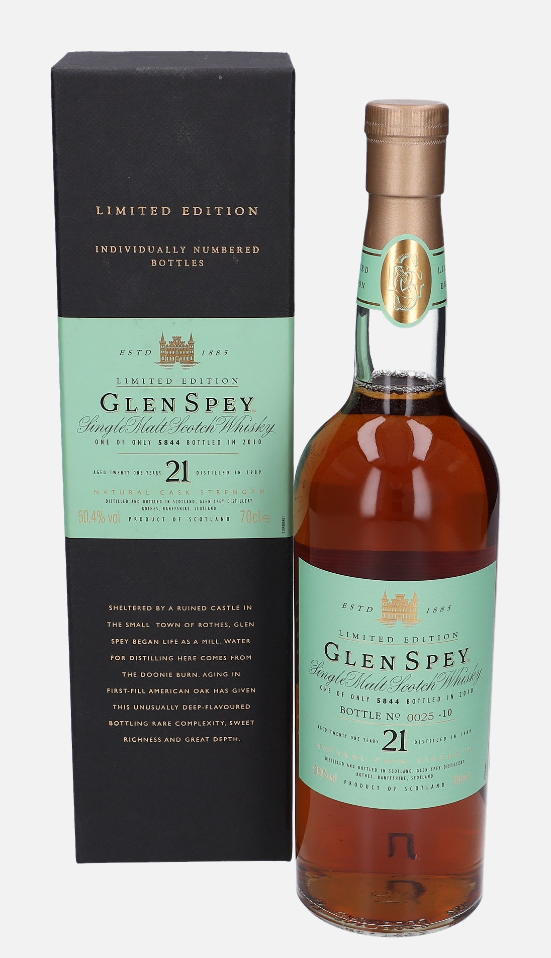 Glen Spey Original Bottling d. 1989, b. 2010 21 years old 50.4% Vol, 700 ml Whisky 