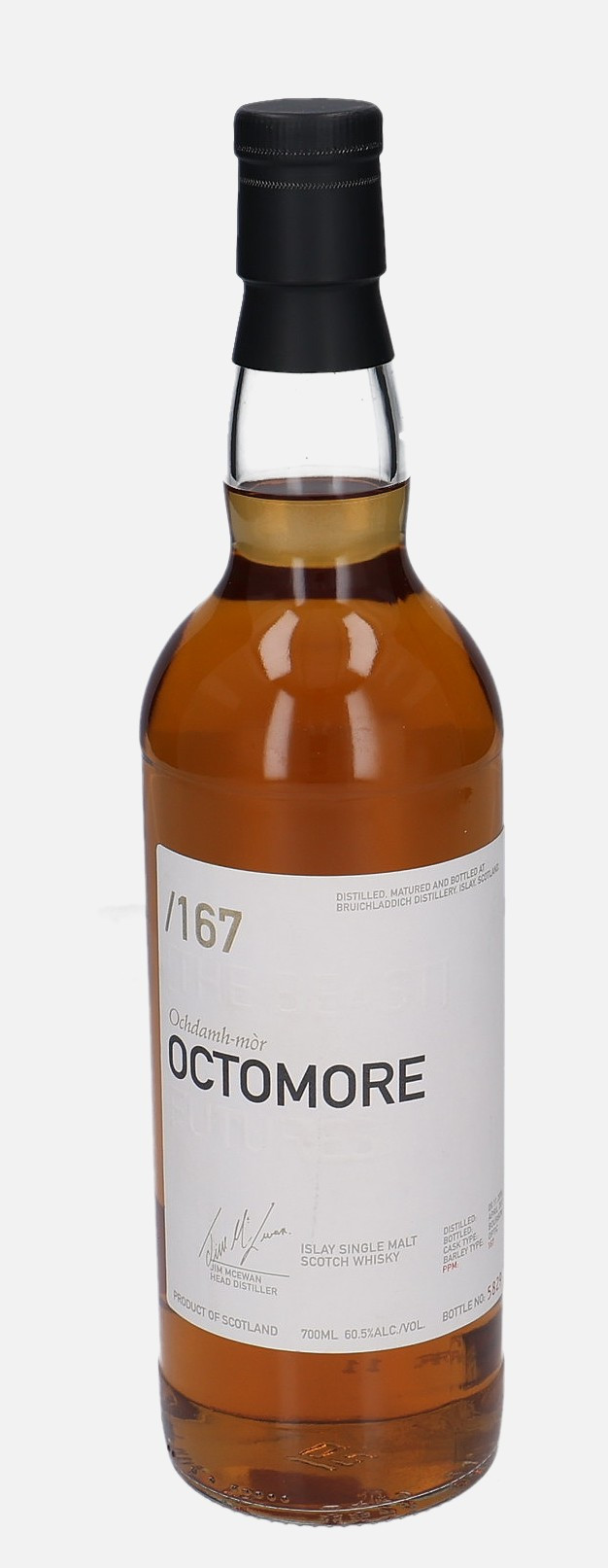Bruichladdich Octomore, Original Bottling d. 9.11.2004, b. April 2011 Matured in Bourbon Cask 60.5% Vol, 700 ml Whisky 