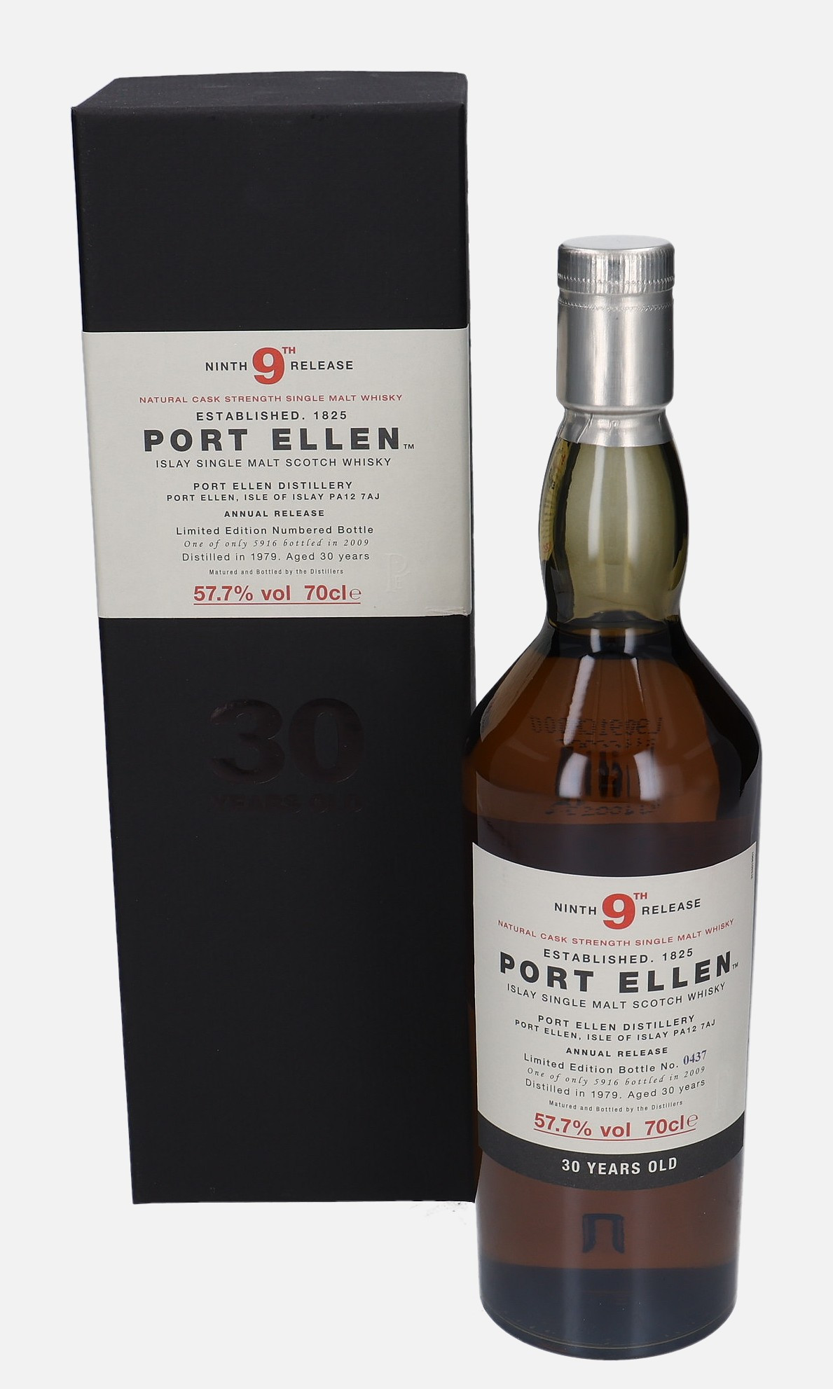 Port Ellen Original Bottling d. 1979, b. 2009 30 years old 9th Release 57.7% Vol, 700 ml Whisky 