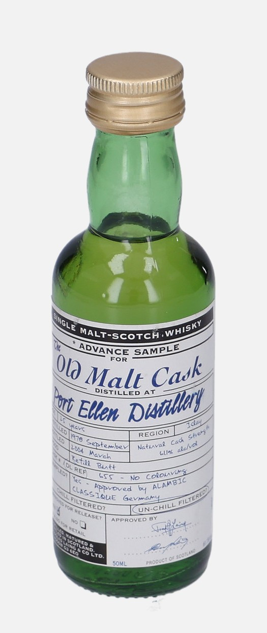 Port Ellen Douglas Laing & Co. Ltd. d. September 1978, b. March 2004 25 years old cask no. Ref DL 655 Matured in Refill Butt 61.1% Vol, 50 ml Whisky 