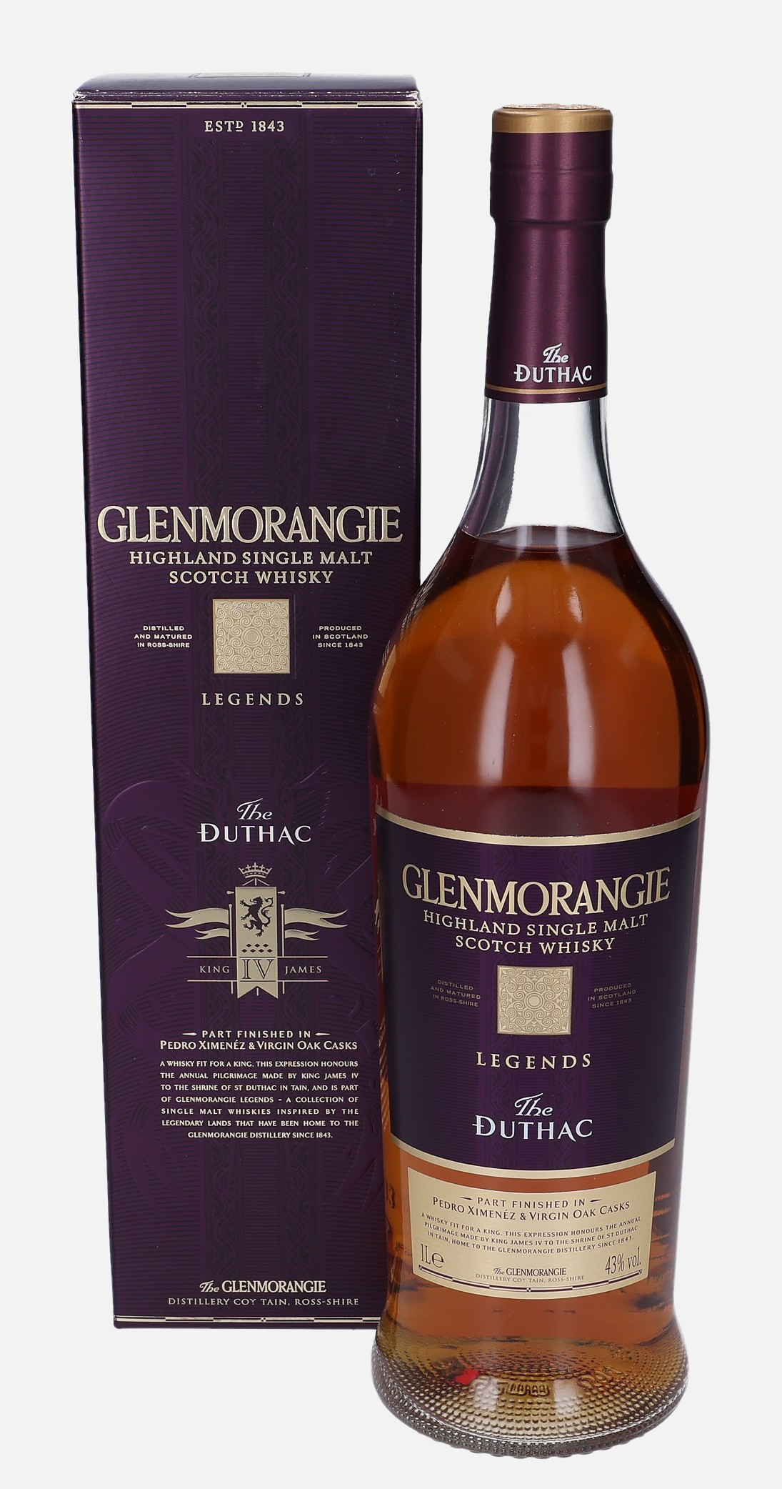 Glenmorangie The Duthac, Original Bottling 43% Vol, 1000 ml Whisky 