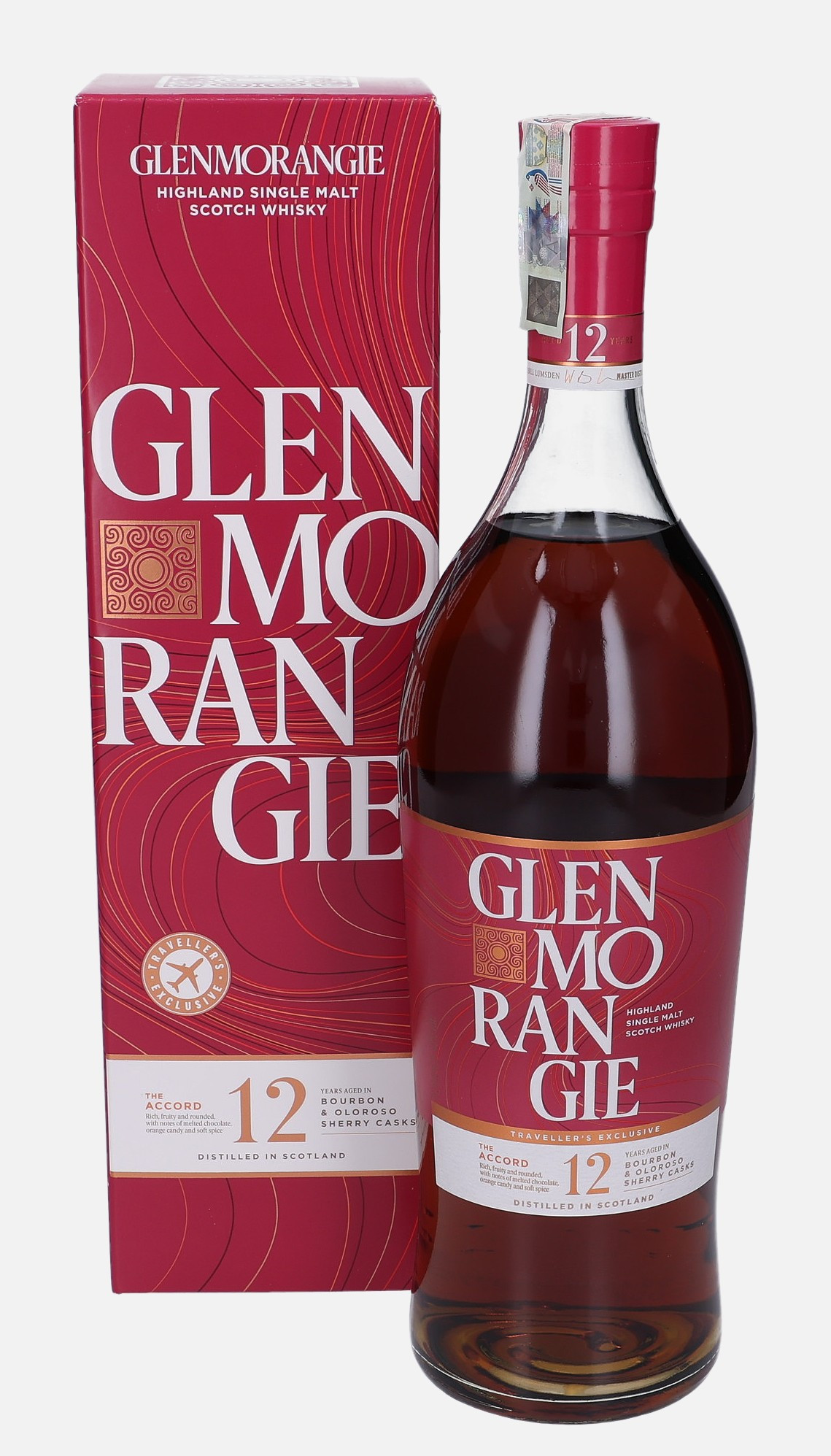 Glenmorangie The Accord, Original Bottling 12 years old Matured in American Oak Bourbon Cask and Oloroso Sherry Cask 43% Vol, 1000 ml Whisky