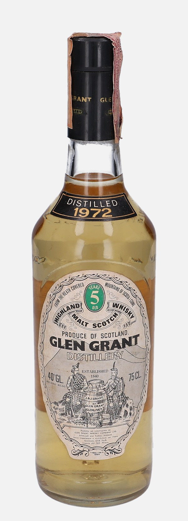 Glen Grant Original Bottling d. 1972 5 years old 40% Vol, 750 ml Whisky 